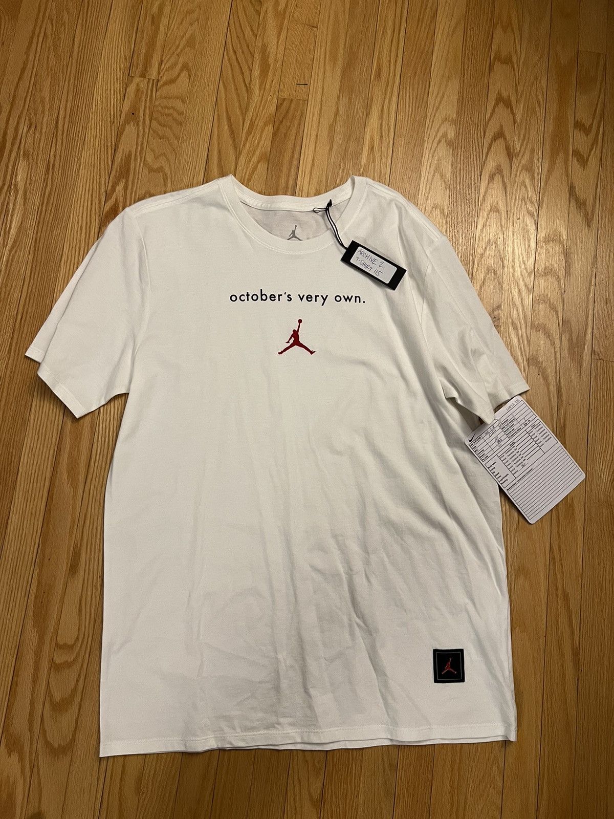 image of Jordan Octobers Very Own Ovo Jordan Tee - Sample From Nike - Super! in White, Men's (Size Large)