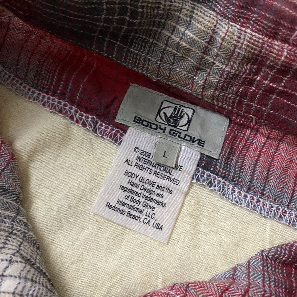 Hysteric Glamour 2000's Body Glove Double Layer Poem Plaid L/S Size US M / EU 48-50 / 2 - 12 Thumbnail