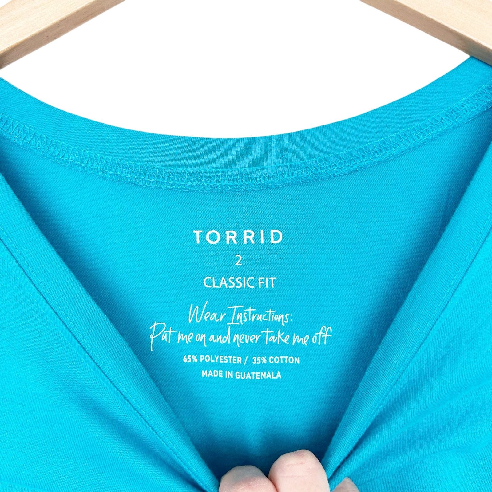 Other Torrid Teal Classic Fit Short Sleeve T Shirt Sz 2X Size XXL / US 16-18 / IT 52-54 - 2 Thumbnail