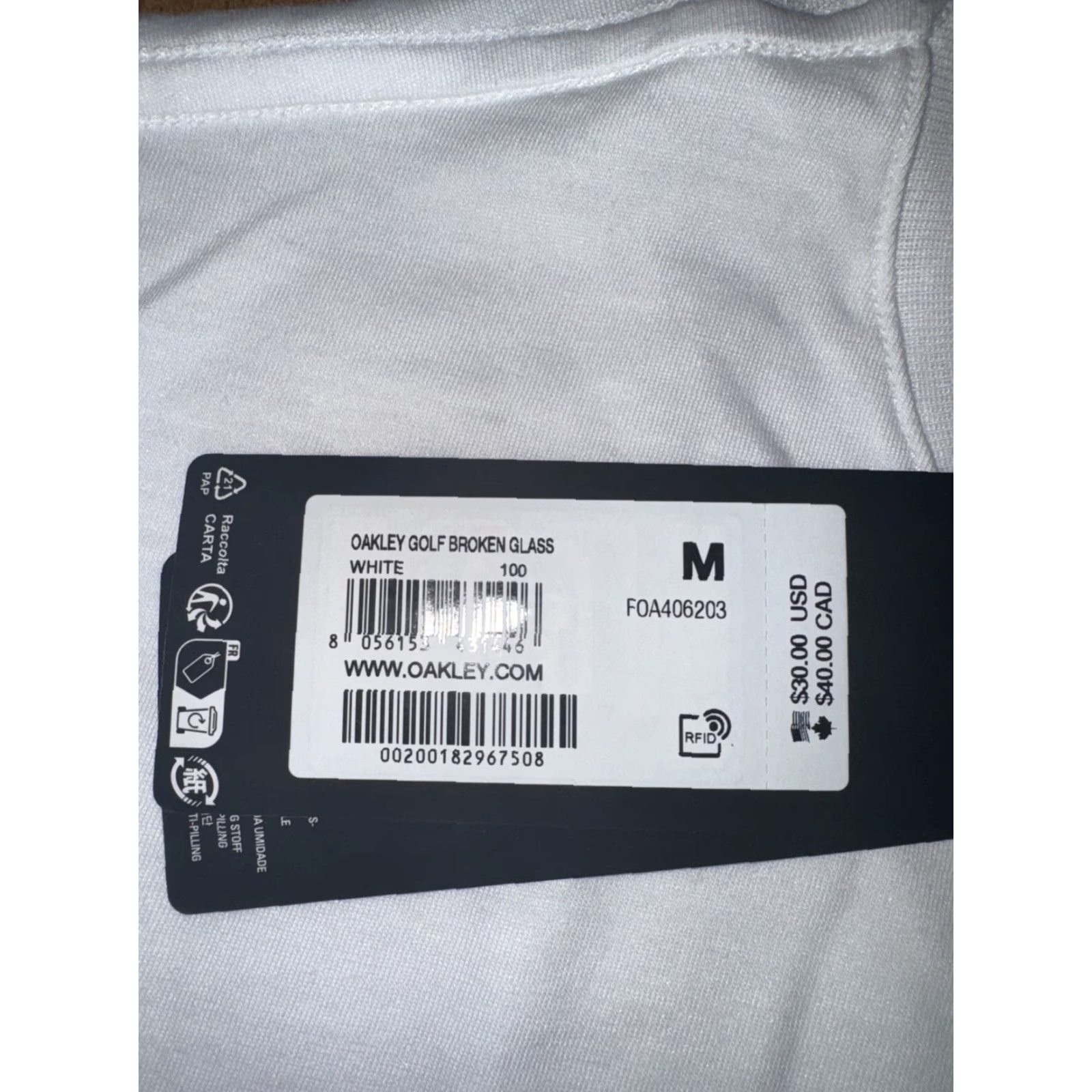 Oakley Oakley Golf Polo Shirt White M Men 22x27 Medium Polo Size US M / EU 48-50 / 2 - 4 Thumbnail