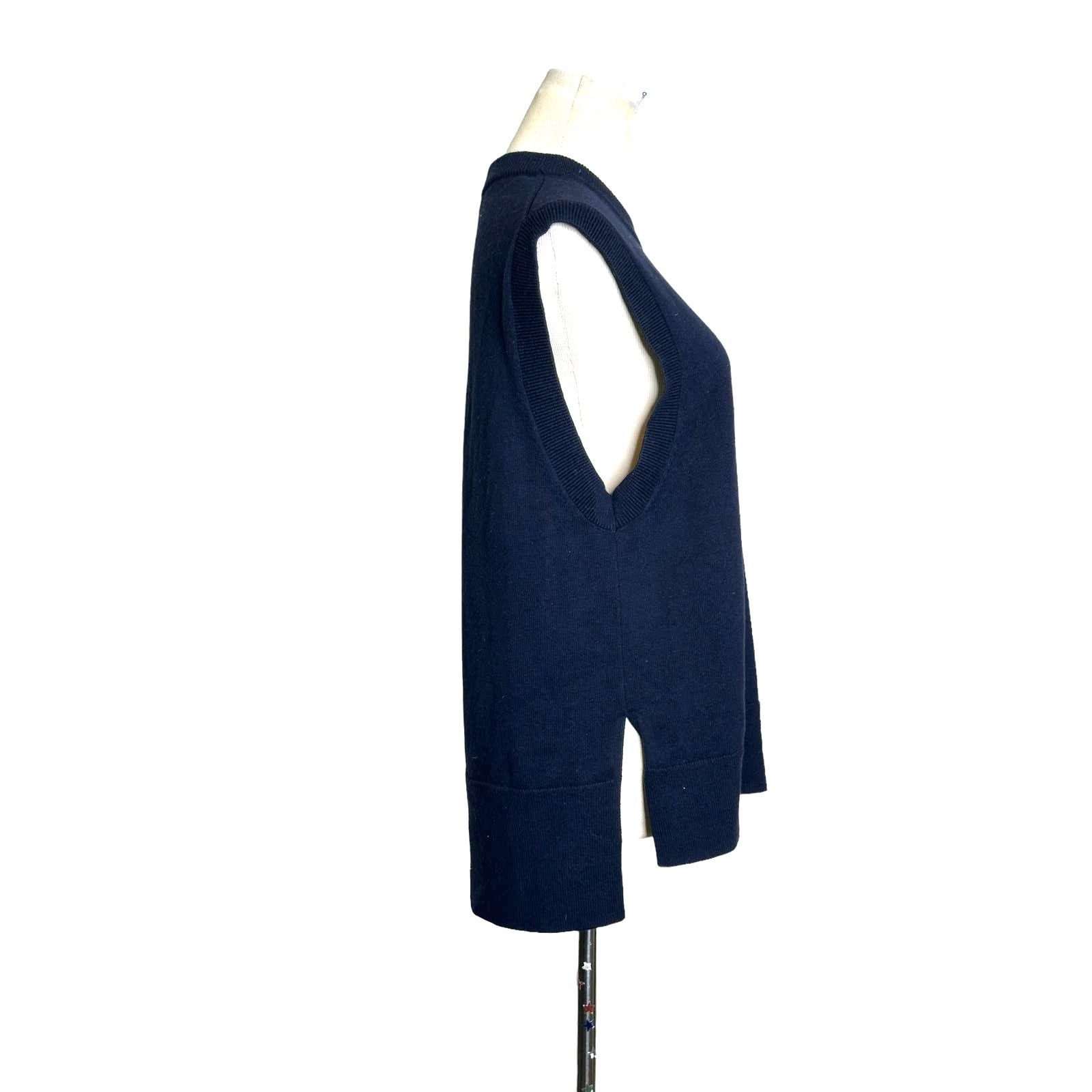 Cos COS navy blue crew neck sleeveless sweater size XS Size XS / US 0-2 / IT 36-38 - 6 Thumbnail