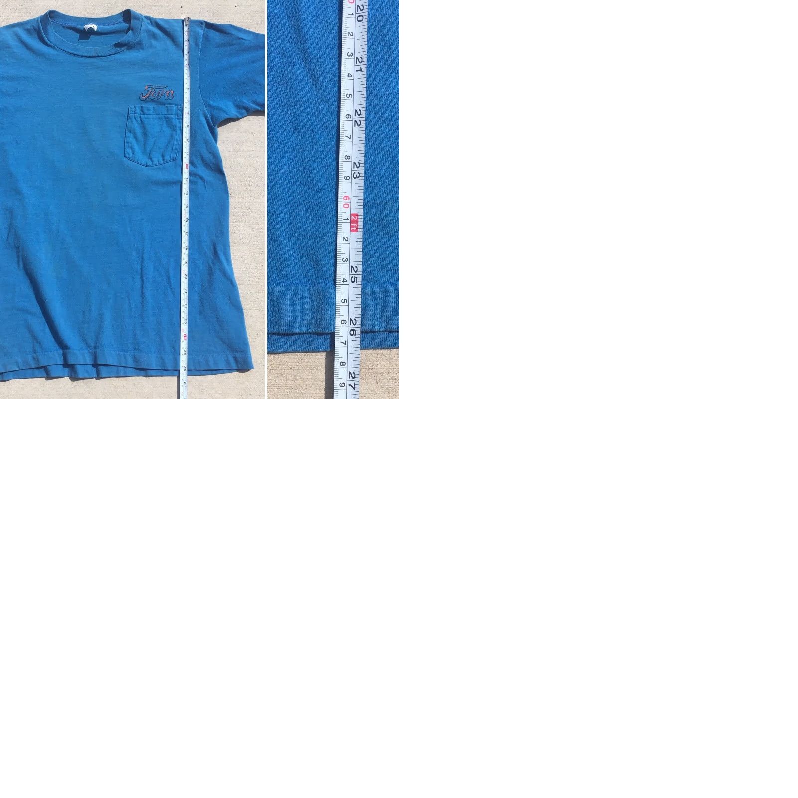 JCPenney Vintage Ford Pocket Tee Old Fords Never Die They Just Get Faster Iron On T-Shirt Shirt Men L Blue 1970s Graphic JC Penney Vintage Ford Pocket Tee Size US L / EU 52-54 / 3 - 9 Thumbnail