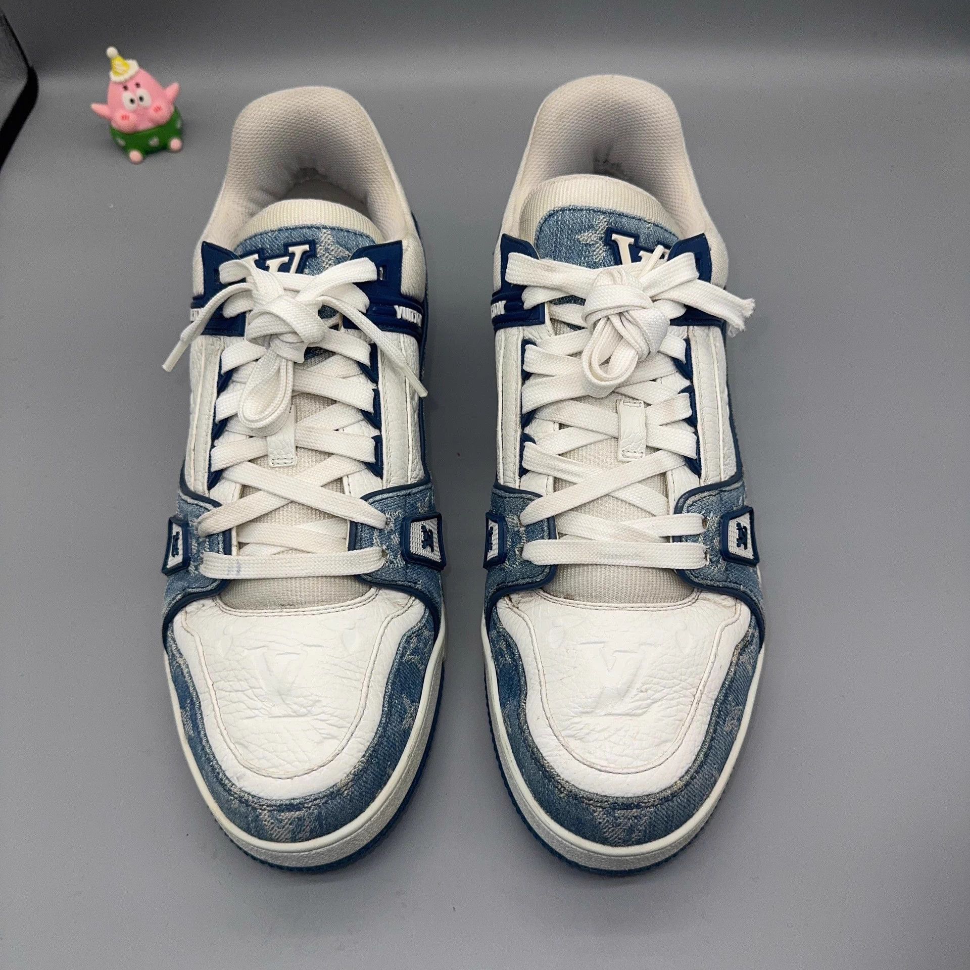 Louis Vuitton LOUIS VUITTON Trainer blue white denim 42 Size US 9 / EU 42 - 2 Thumbnail