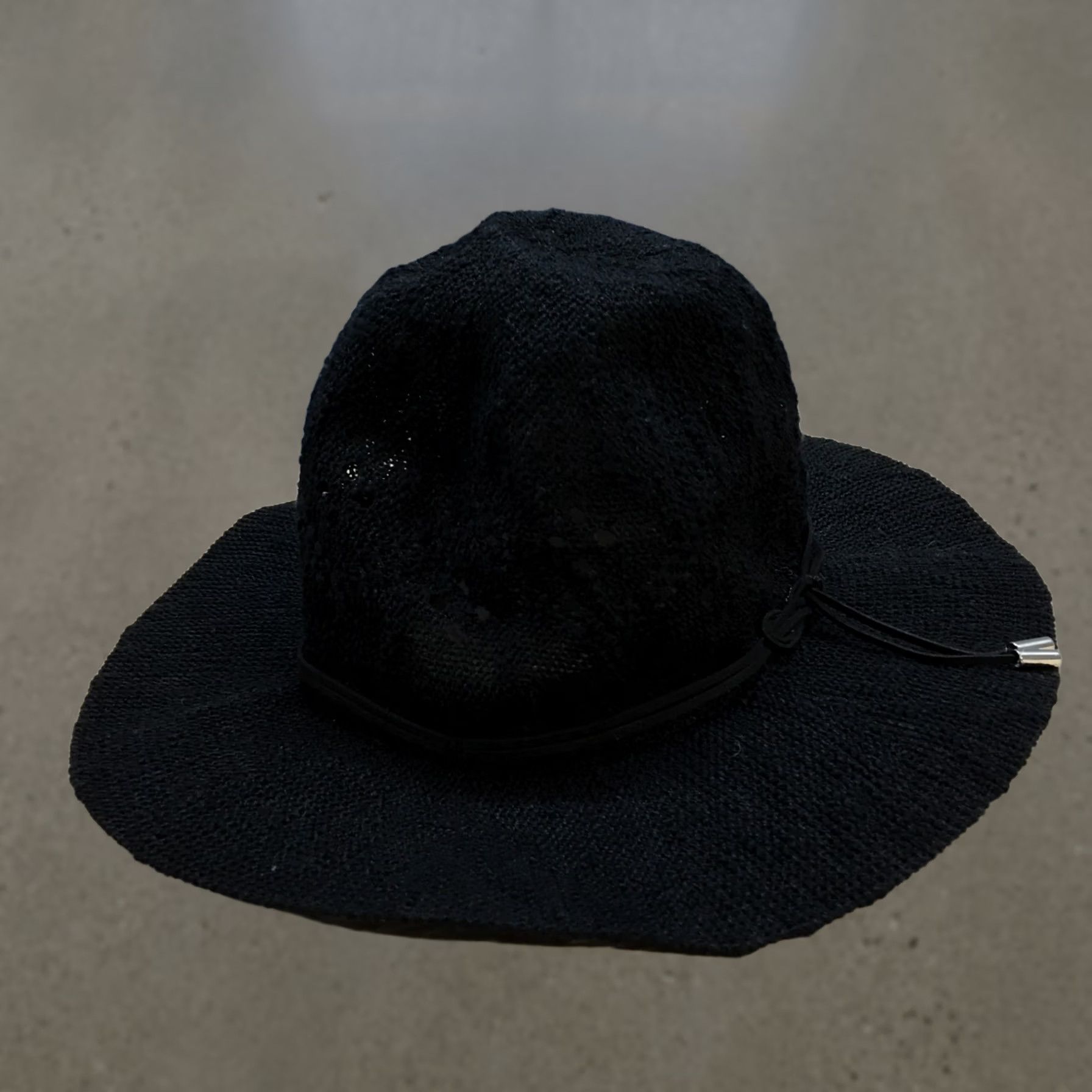 Vince Camuto Vince Camuto Panama Hat Womens Black One Size Adjustable Polyester Panama Hat Ladies Black One Size Size ONE SIZE - 1 Thumbnail