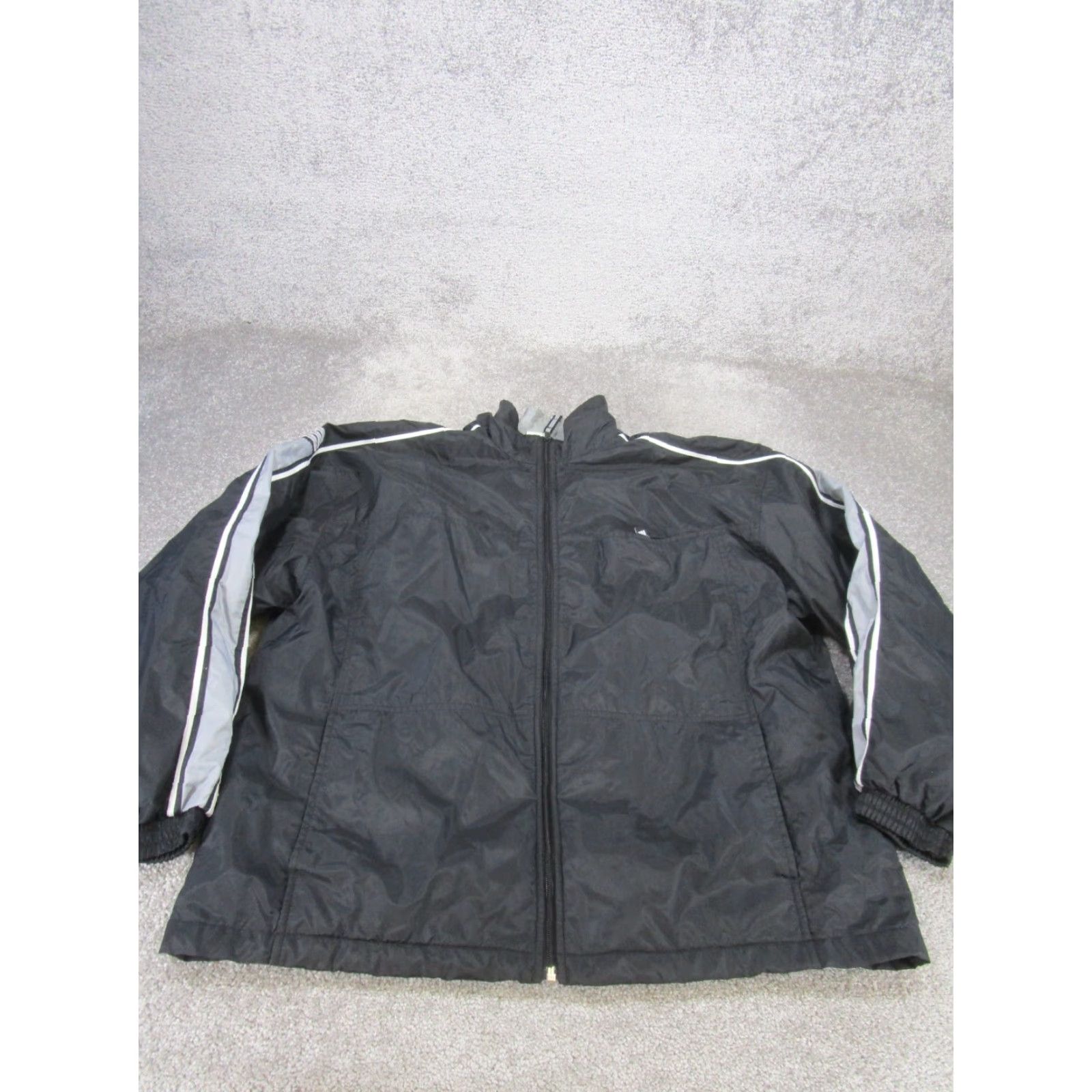 Adidas Adidas Jacket Mens Large Black Softshell Lightweight Windbreaker Stain Size US L / EU 52-54 / 3 - 2 Thumbnail