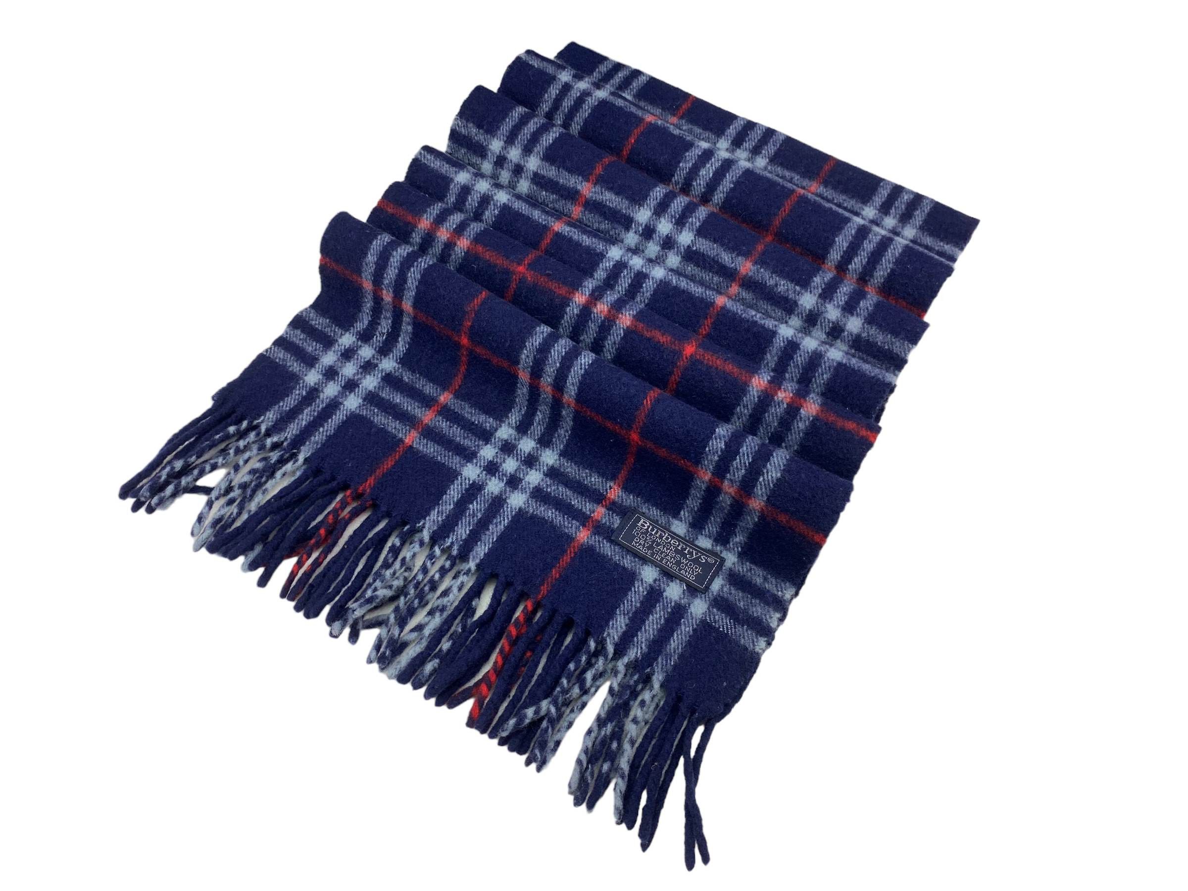 Vintage Burberrys of London Pure Lambswool Checkered Vintage Scarf Size ONE SIZE - 4 Thumbnail