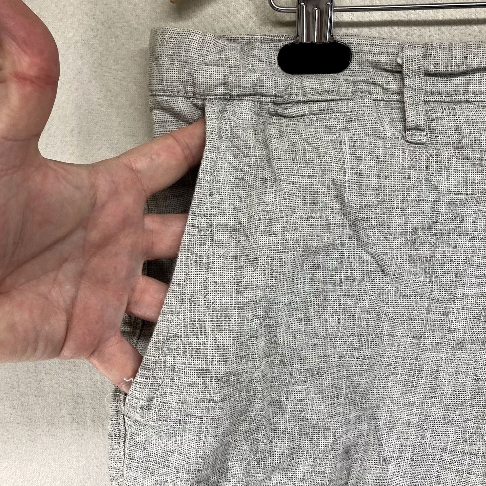 Vintage Goodfellow Men's Linen Blend Shorts Gray 38x6 Casual Chino Size US 36 / EU 52 - 6 Thumbnail