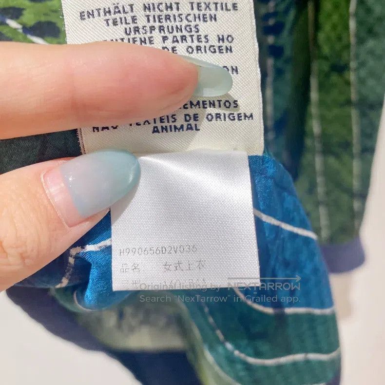 Hermes Hermes Turquoise leopard pattern shirt Size XS / US 0-2 / IT 36-38 - 6 Thumbnail