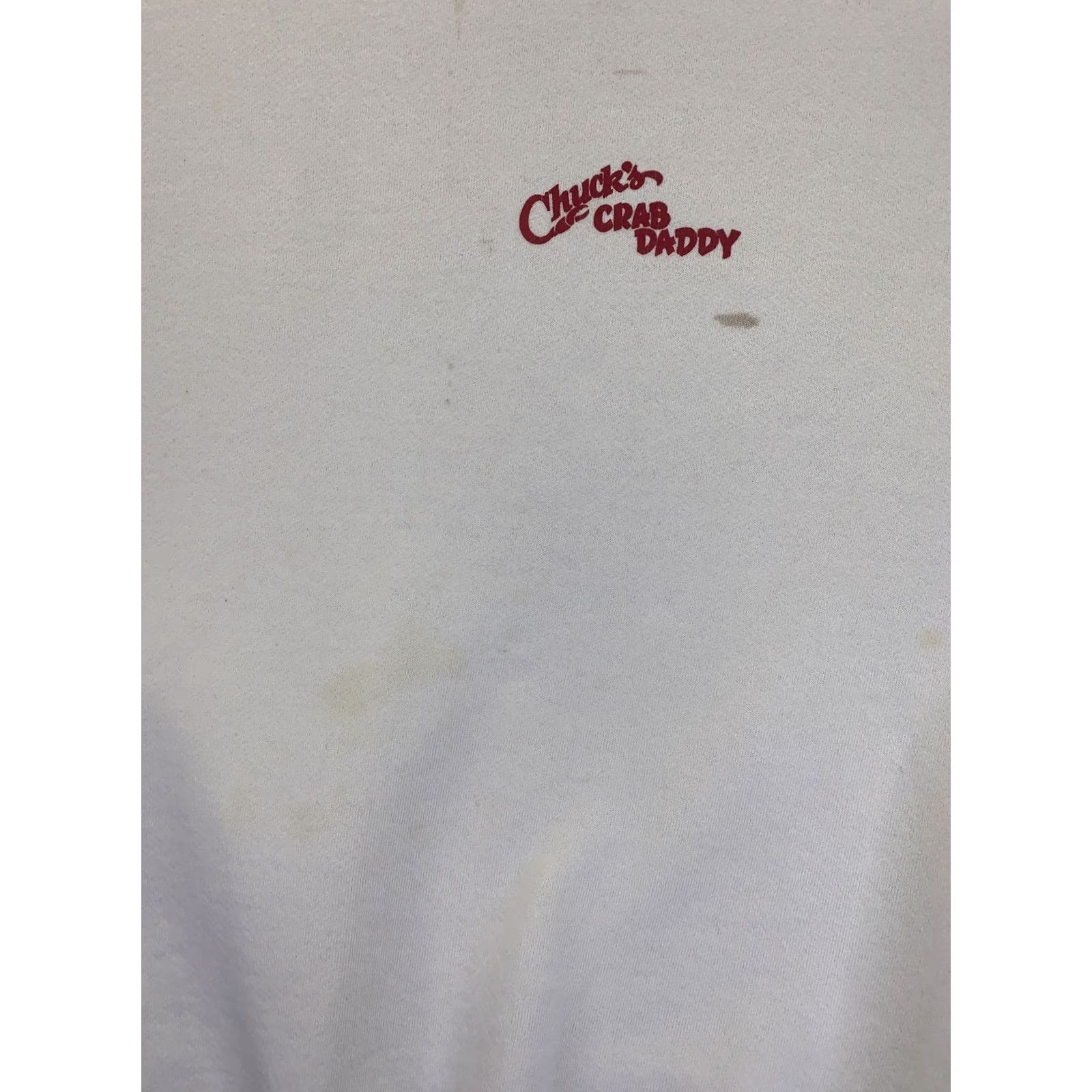 Jerzees VINTAGE Jerzees 1990s Chucks Crab Daddy Ocean City Maryland Mens Sweatshirt-L White Cotton Blend Size US L / EU 52-54 / 3 - 3 Thumbnail