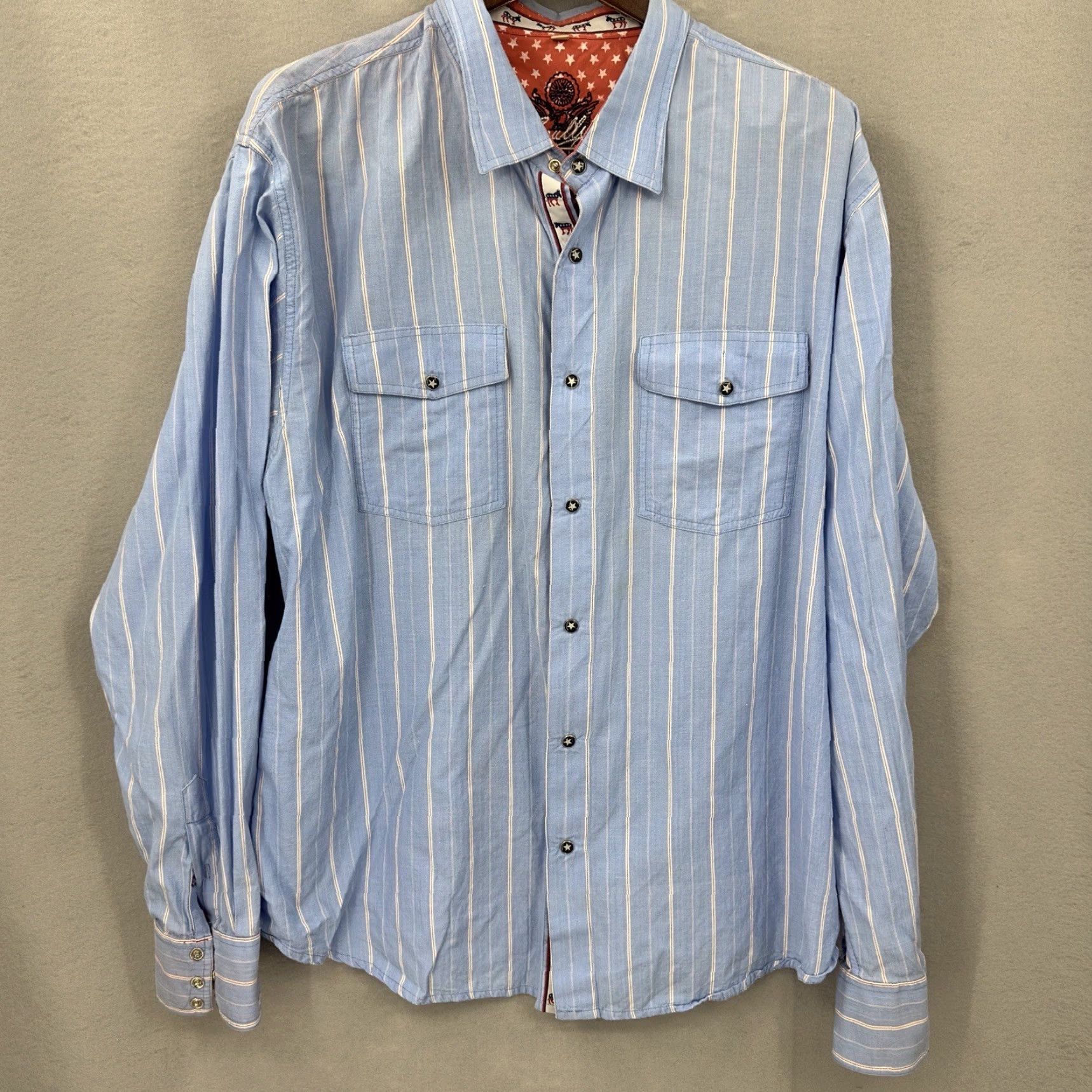 Scully VINTAGE Scully Shirt Men XL Blue Western Casual Embroidered Button-Up Cowboys Decade: 90s Mens Size US XL / EU 56 / 4 - 3 Thumbnail