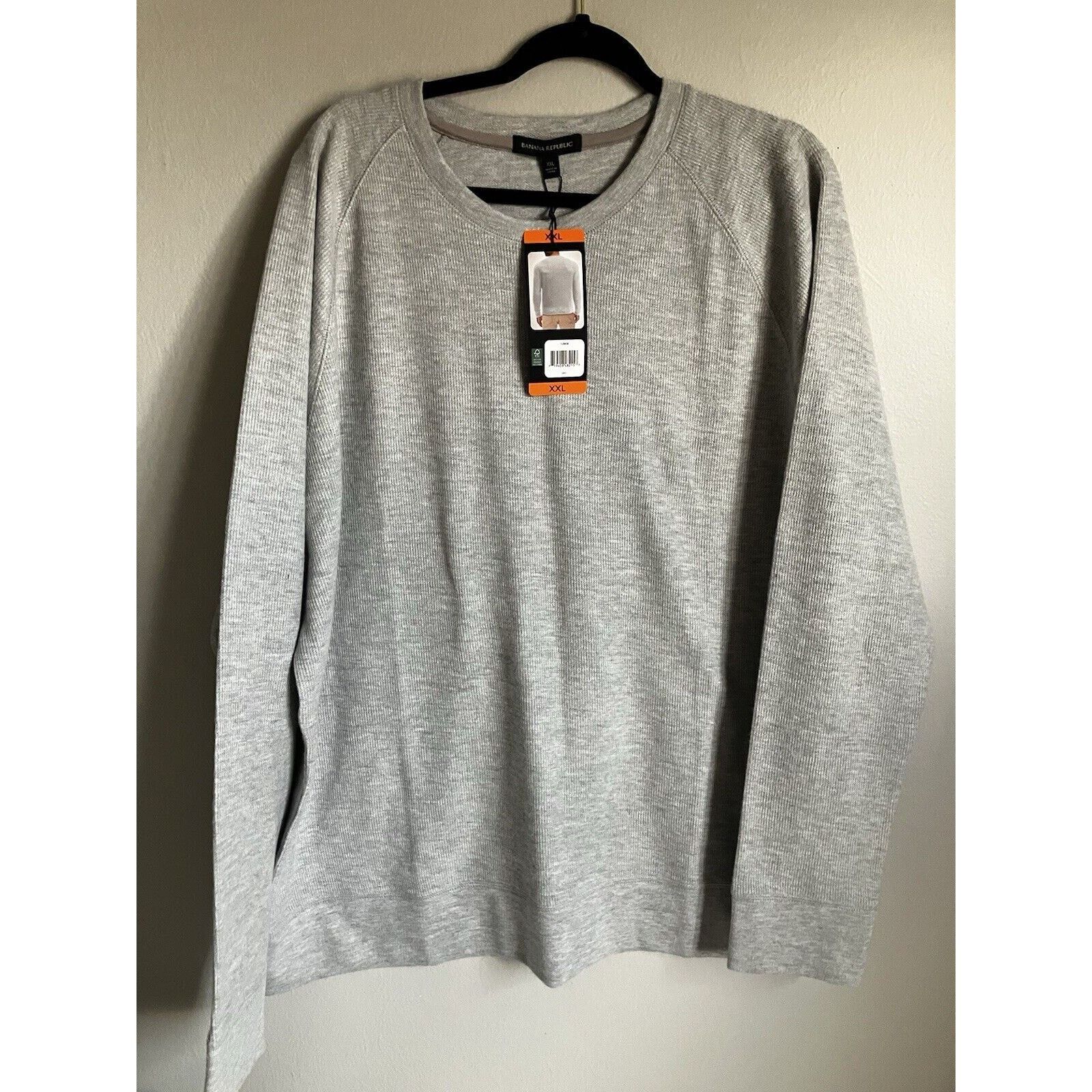 Banana Republic NWT Banana Republic men's pullover Long Sleeve grey 2XL Size US XXL / EU 58 / 5 - 1 Thumbnail