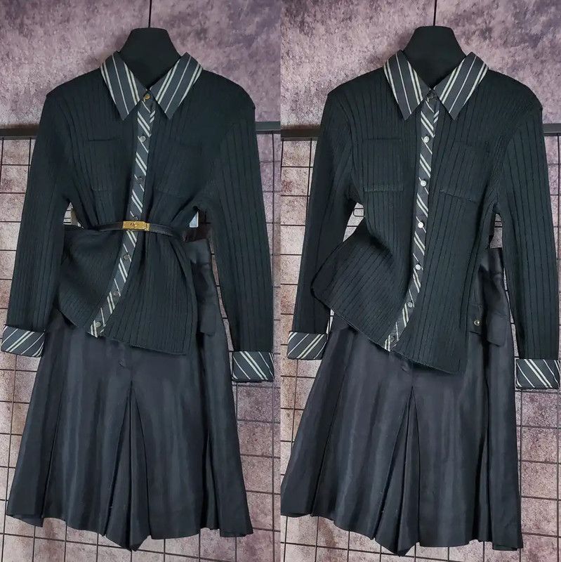 Burberry Burberry Black Cotton Blend Long Sleeve Knit Top Size M / US 6-8 / IT 42-44 - 1 Thumbnail