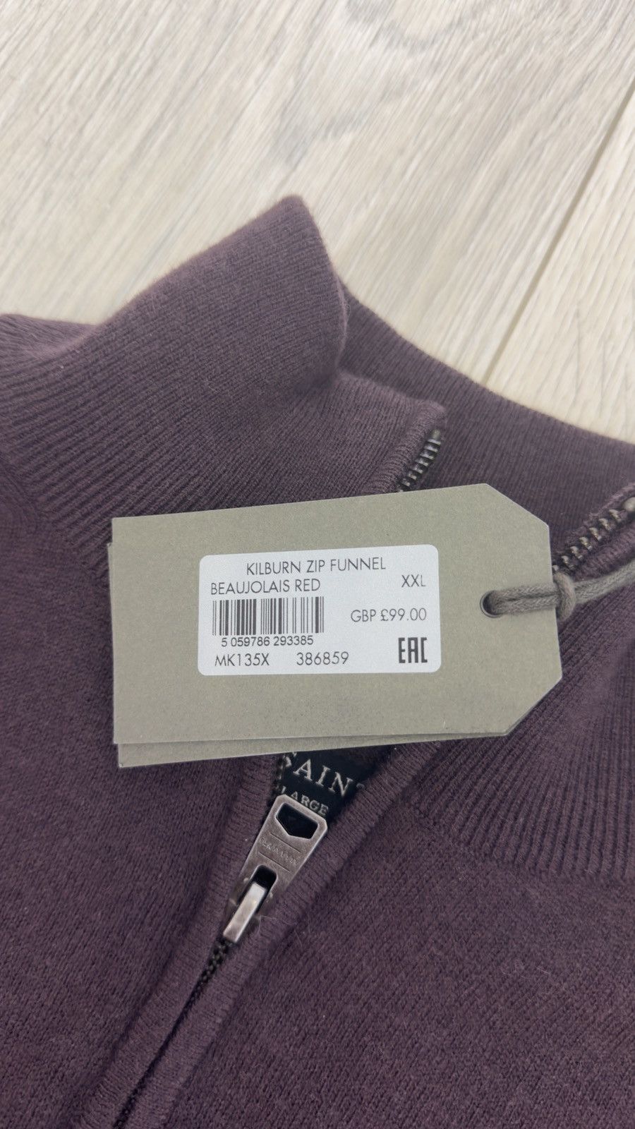 Allsaints Allsaints Kilburn Zip Funnel Sweater Size US XXL / EU 58 / 5 - 5 Thumbnail