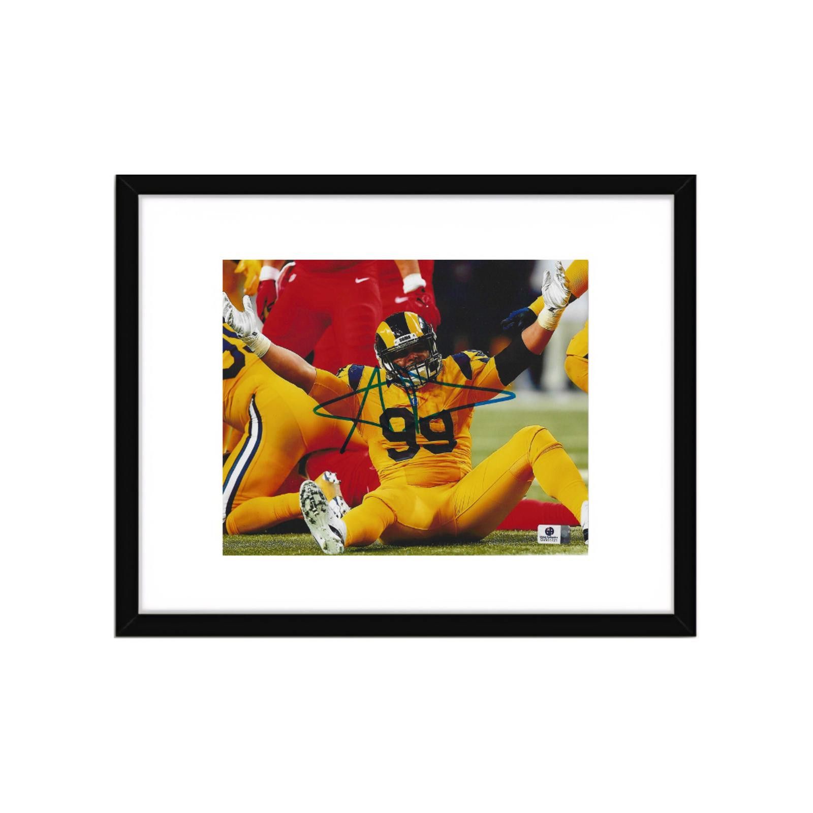 Other Aaron Donald Rams Autographed 8x10 Photo coa W/Frame Size ONE SIZE - 2 Thumbnail