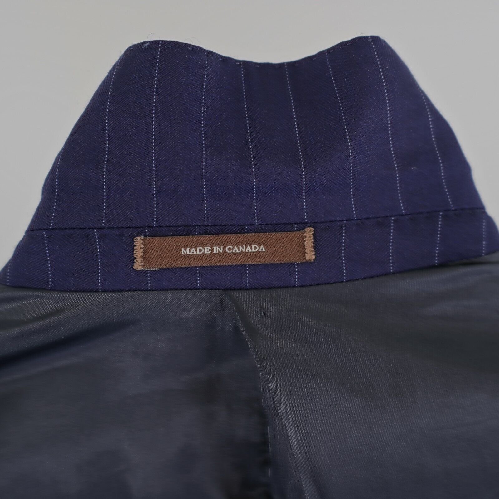 Peter Millar Peter Millar Blue Wool Striped Suit Jacket 38R 2 Button Tagg Size 38R - 11 Thumbnail