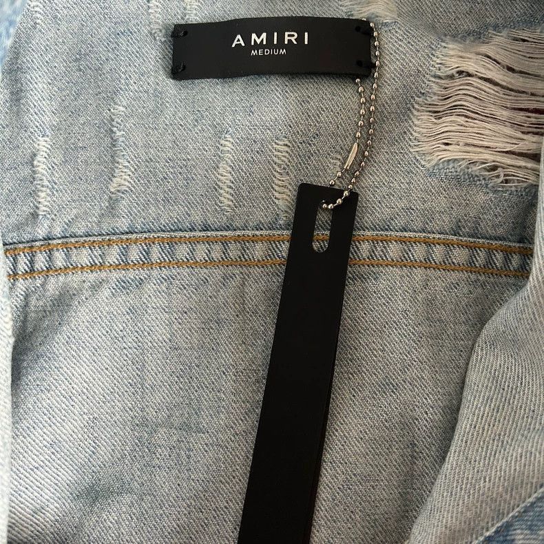 Amiri coconut tree destroys denim jacket-2506