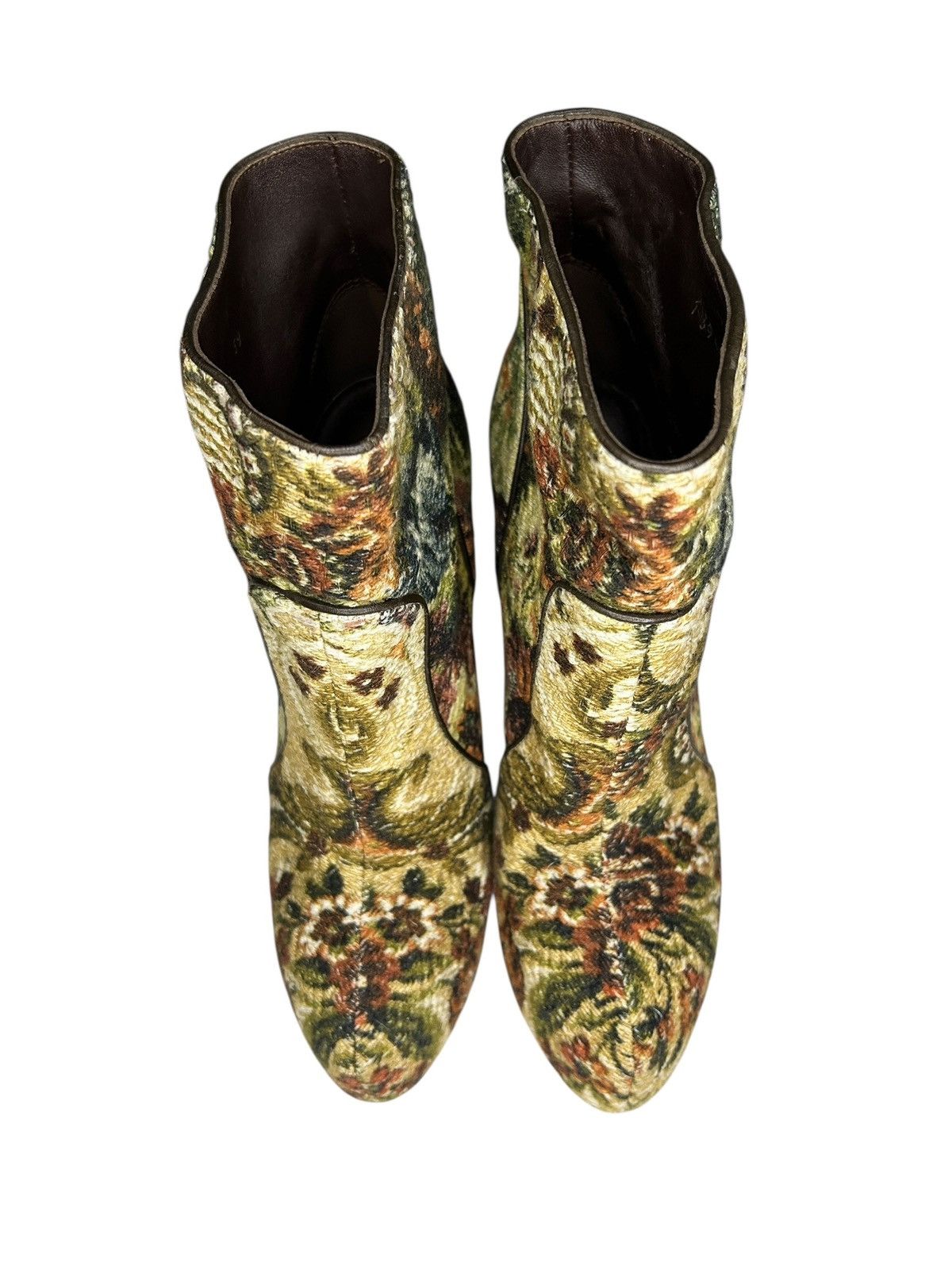 Dolce & Gabbana Floral Tapestry Boots Size US 9 / IT 39 - 2 Thumbnail