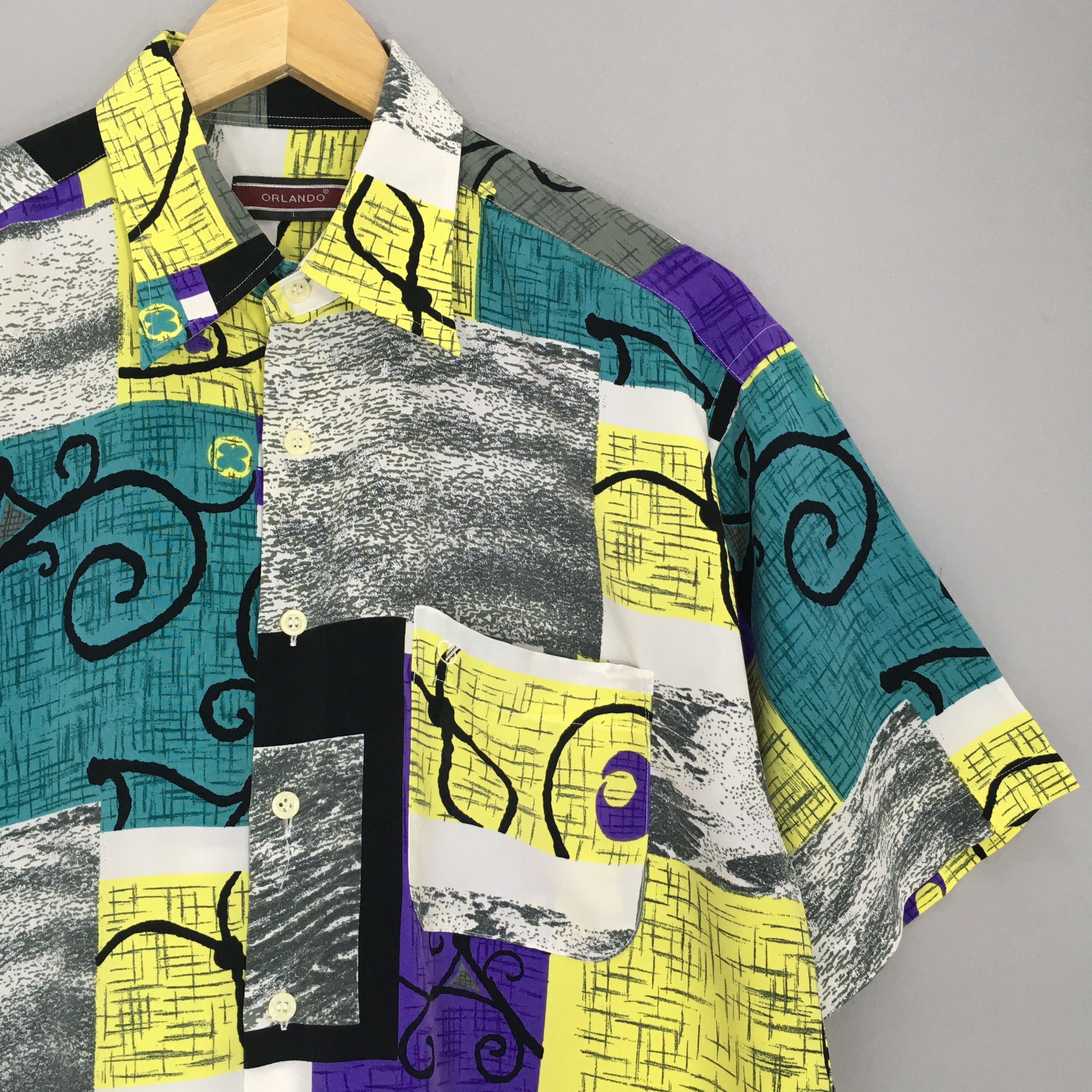 Other Vintage Orlando Novelty Baroque Polyester Shirt Large Size US L / EU 52-54 / 3 - 2 Thumbnail