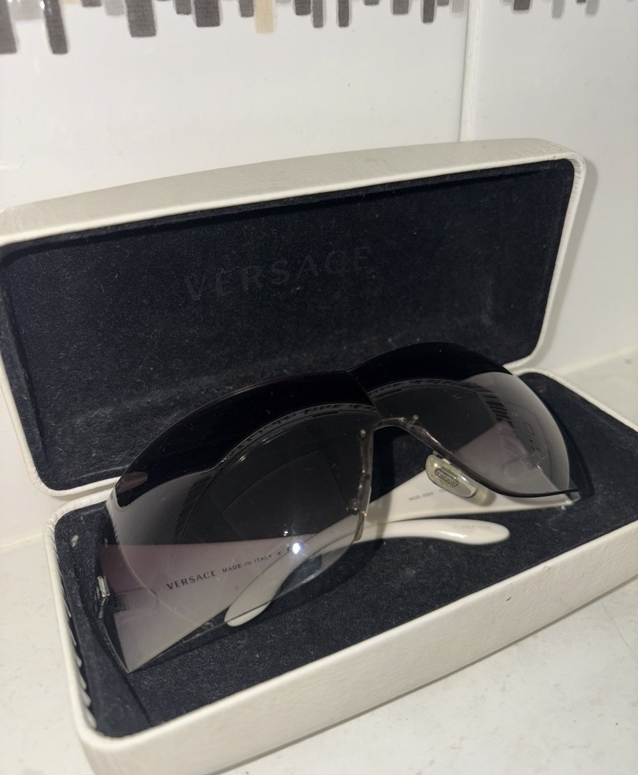 Versace Versace sheild sunglasses Size ONE SIZE - 8 Thumbnail