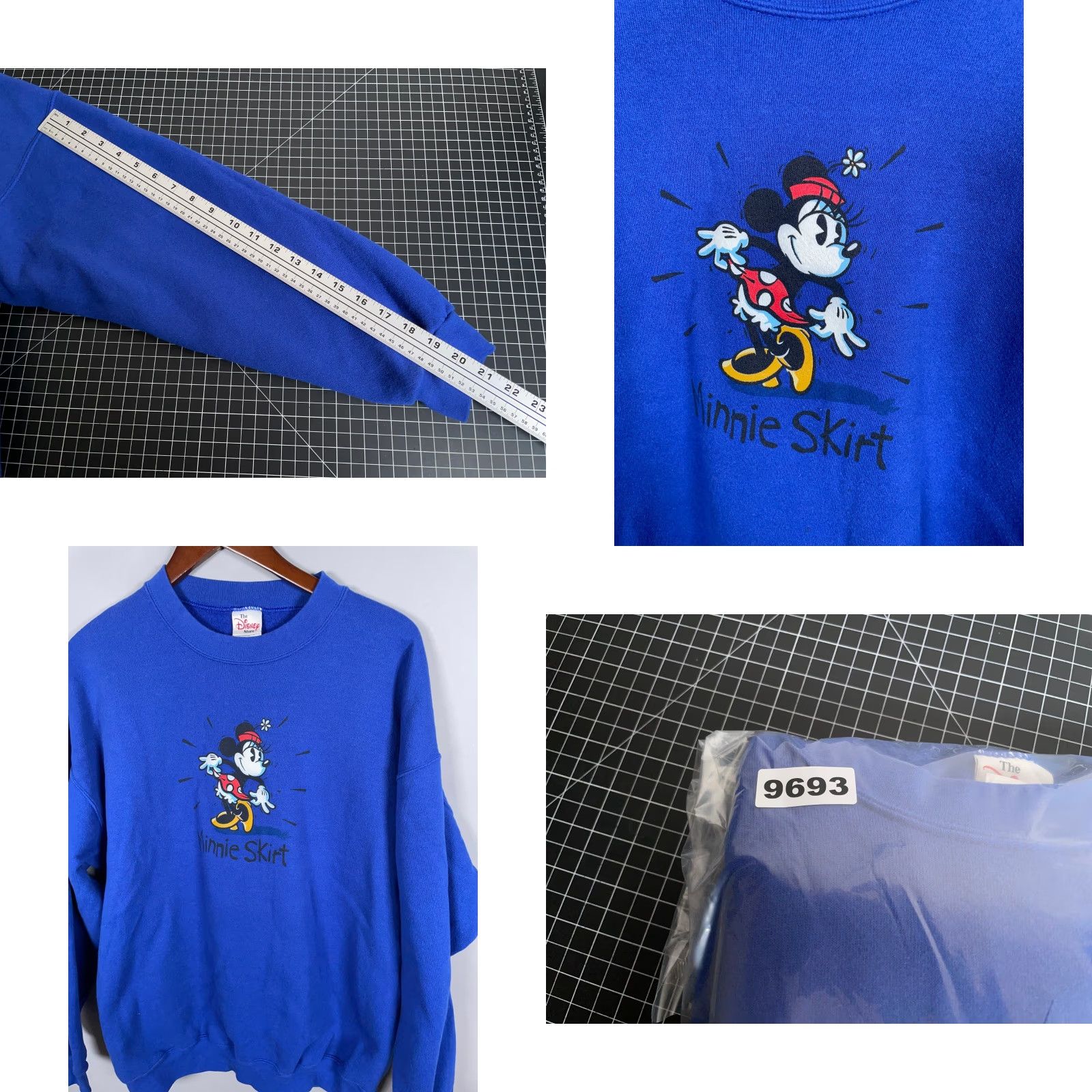 Disney VINTAGE Disney Minnie Mouse Sweatshirt Adult XL Blue Crewneck 90s Cartoon Disney Store Minnie Skirt Womens XL Blue Sweater Pullover Size XL / US 12-14 / IT 48-50 - 8 Thumbnail