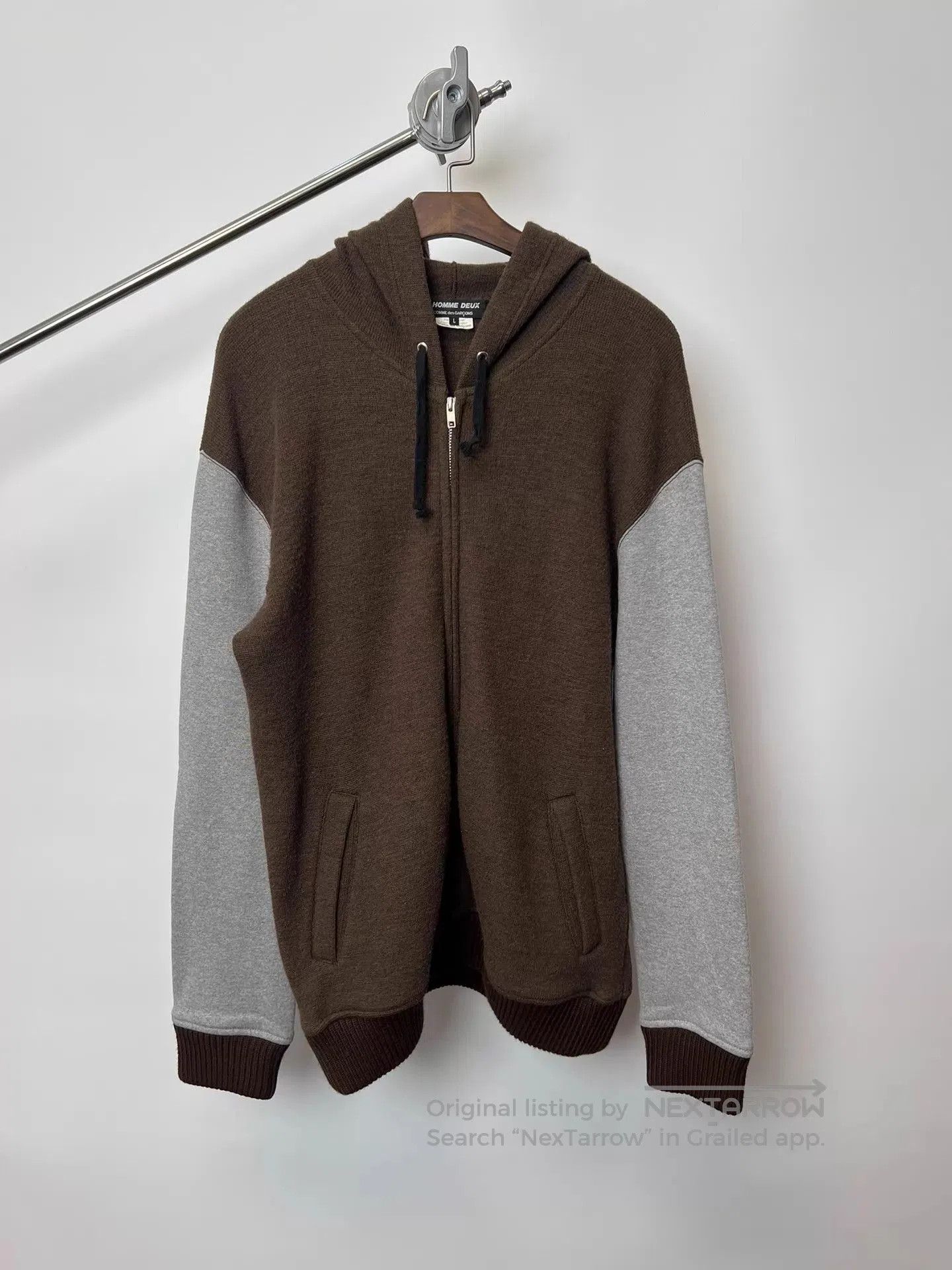 Comme des Garcons Multi-Color Zip-Up Hoodie with Contrast Sleeves. Size US L / EU 52-54 / 3 - 1 Thumbnail