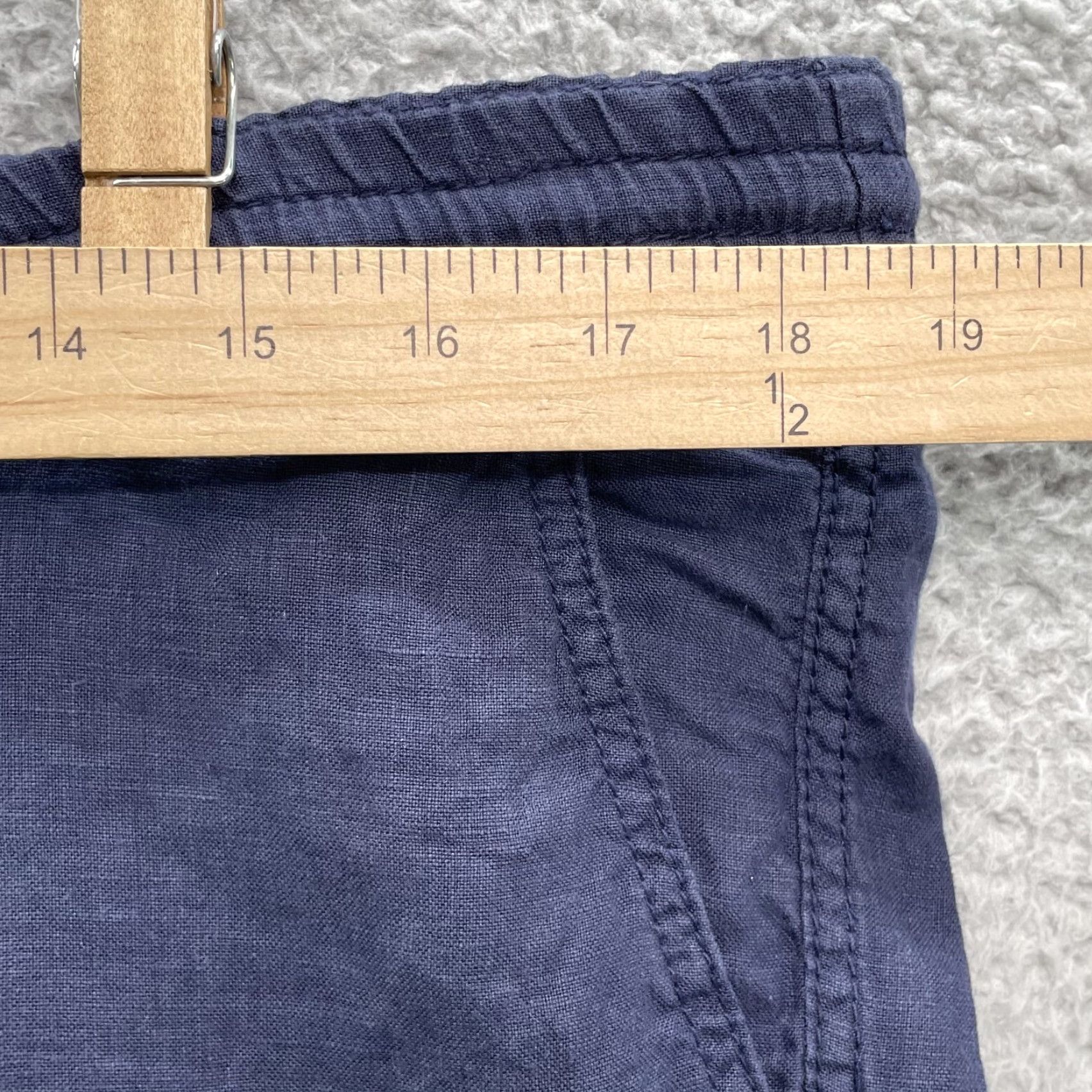 Vintage Caslon Linen Pants Women's M Petite Navy Coastal Boho Chic Academia Classic Shirt Pants Size 32" / US 10 / IT 46 - 2 Thumbnail