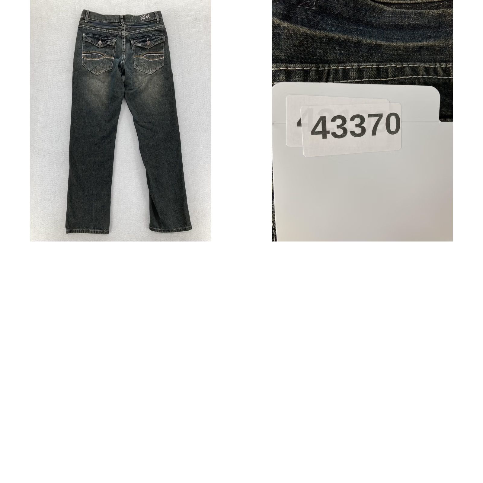 Express VINTAGE Brooklyn Xpress Jeans Mens 32x32 Denim Straight Dark Wash Gray Black 70/30 Cotton Polyester Zipper Size US 32 / EU 48 - 9 Thumbnail