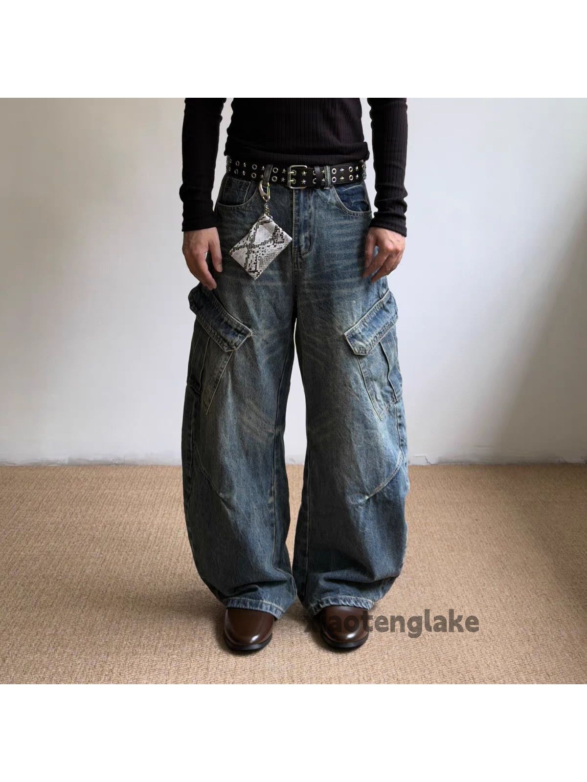 Jean xtl playboicarti rickowens style faded opium cargo jeans Size US 28 / EU 44 - 5 Thumbnail