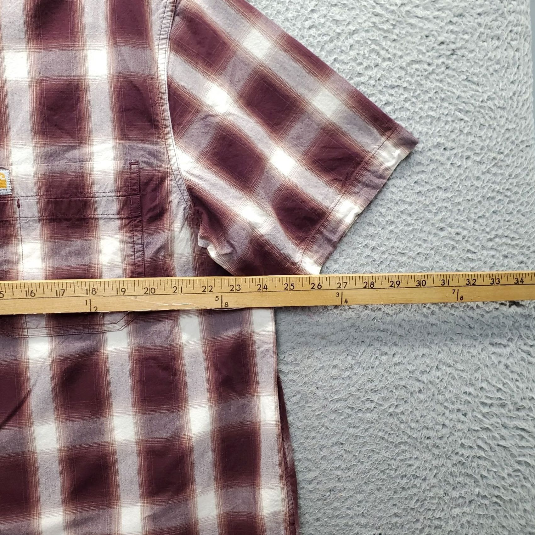 Carhartt Carhartt Workwear Shirt Mens XL Multicolor Plaid Button-Down Short Sleeve Relaxed Fit Chest Pocket Size US XL / EU 56 / 4 - 4 Thumbnail