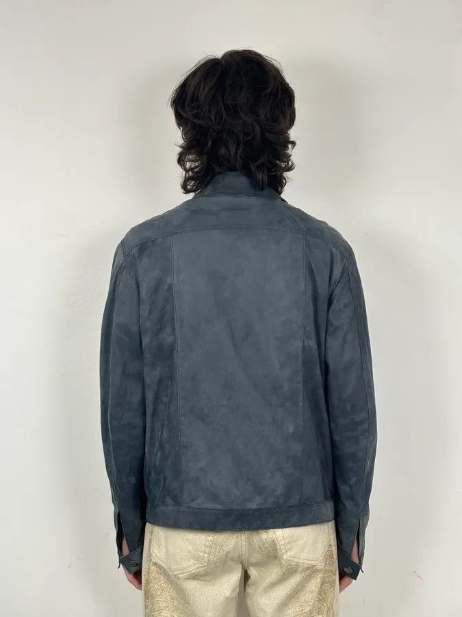 Giorgio Brato 2010s Giorgio Brato Blue Eroded Leather Jacket Size US M / EU 48-50 / 2 - 3 Thumbnail