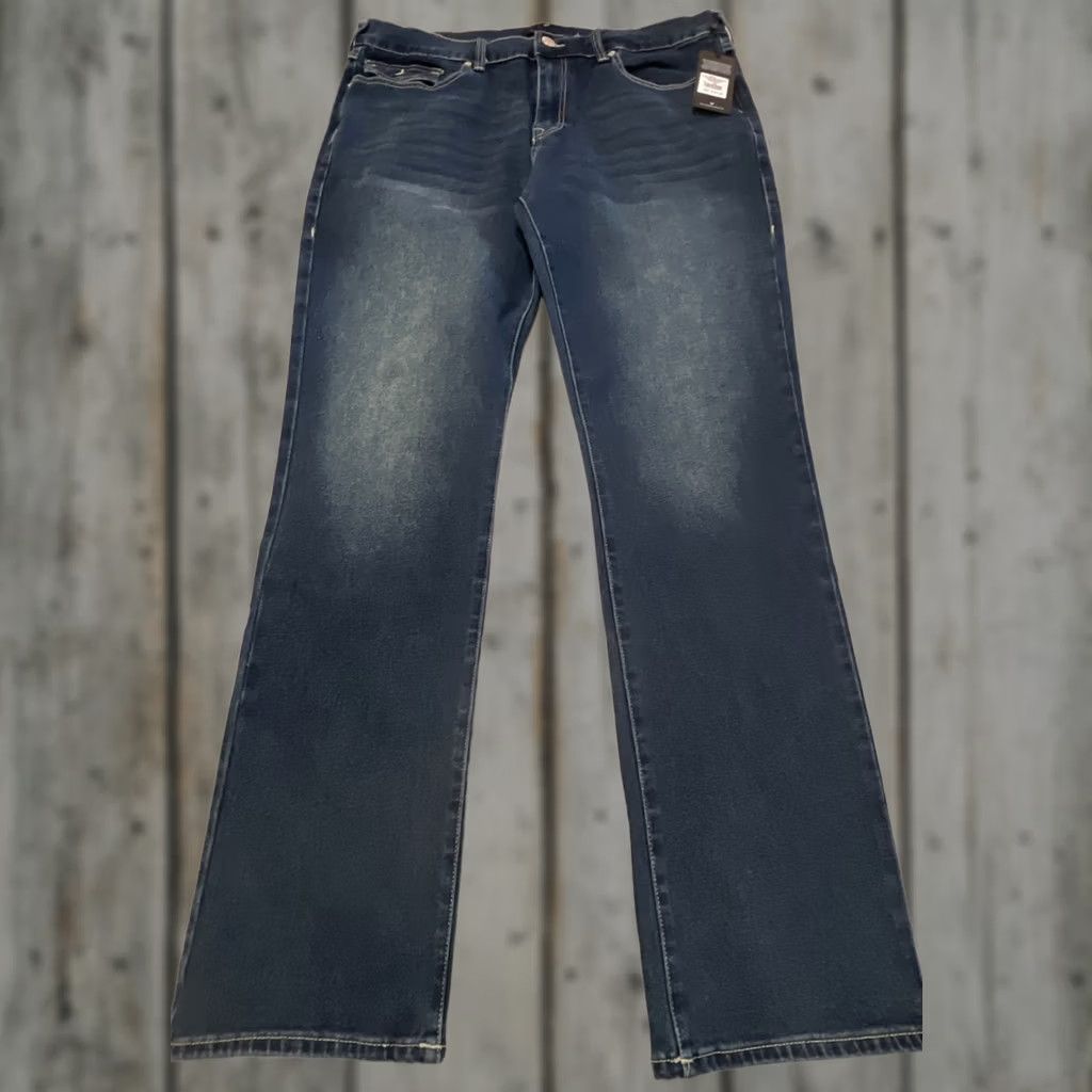 True Religion True Religion Ricky Jeans Men 38 Relax Straight Dark Woodland Wash SN Flap NWT Size US 38 / EU 54 - 1 Thumbnail