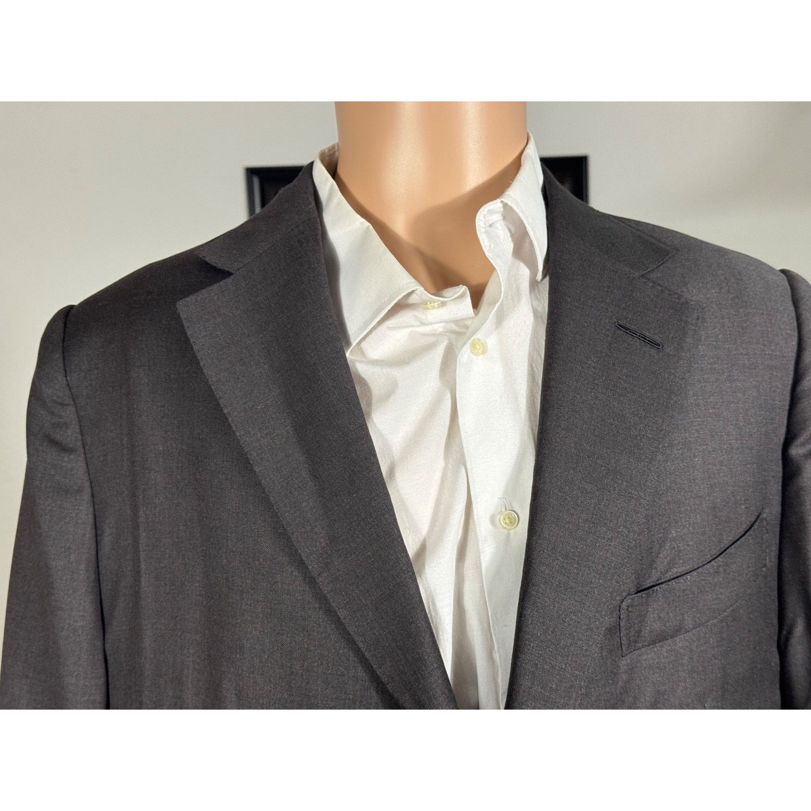 Tom Ford Tom Ford for Billy Joel Charcoal Wool Suit Jacket 50C 40S Size 40S - 8 Thumbnail