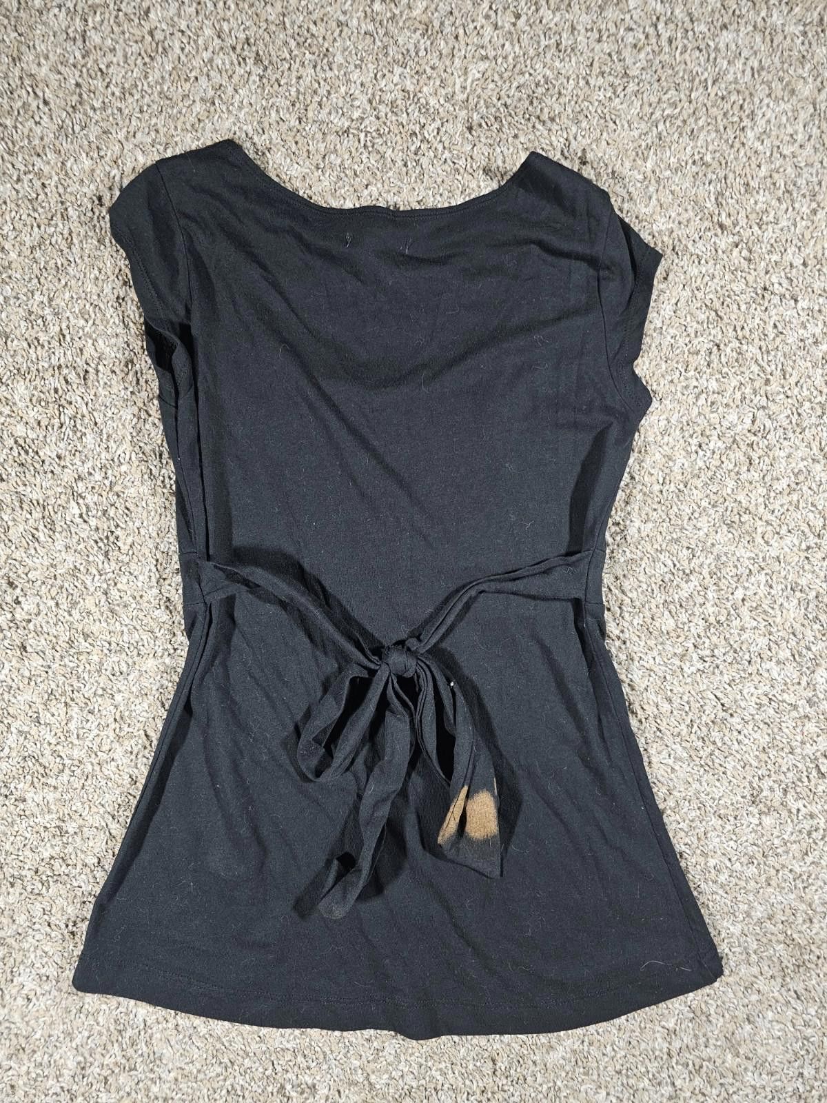 Banana Republic Banana Republic Sleeveless Tieback Top Black Small Stain Size S / US 4 / IT 40 - 6 Thumbnail