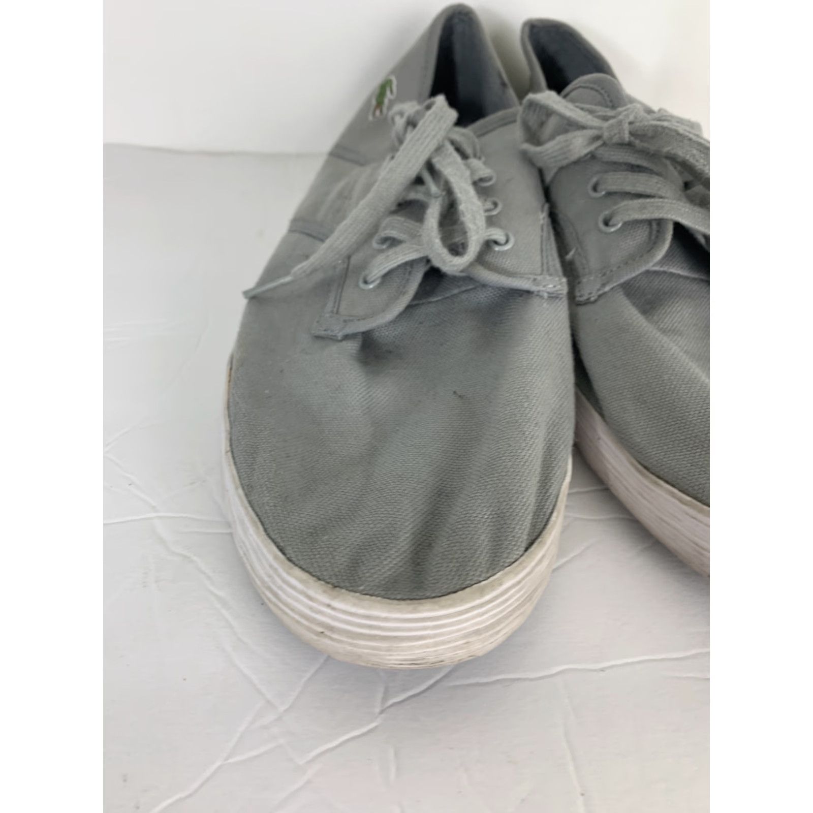 Lacoste Lacoste Andover Par Trainers Shoes Low Top Men Canvas Grey Blue 12 US 11 UK EUR 46 Size US L / EU 52-54 / 3 - 4 Thumbnail