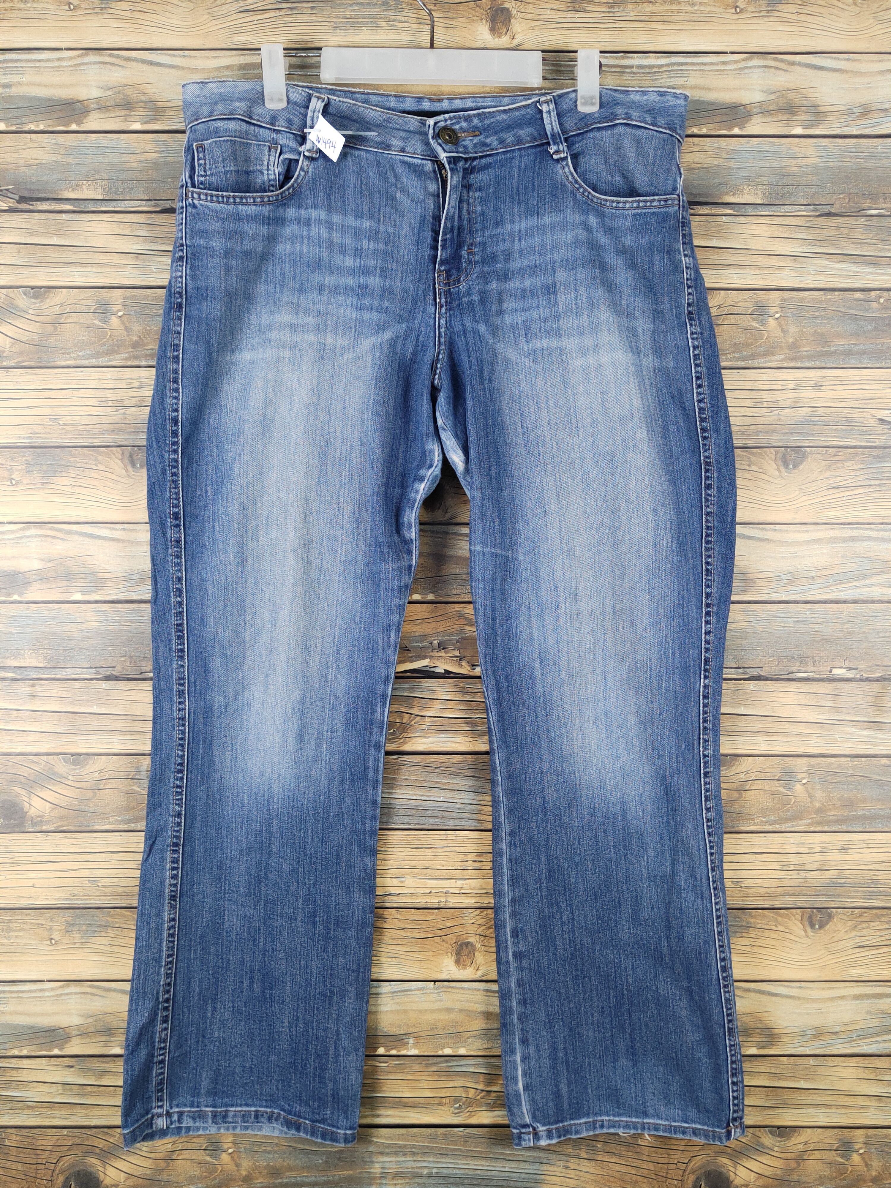 Calvin Klein Calvin Klein Blue Distressed Ripped Jeans #W1494 Size 36" / US 14 / IT 50 - 1 Thumbnail