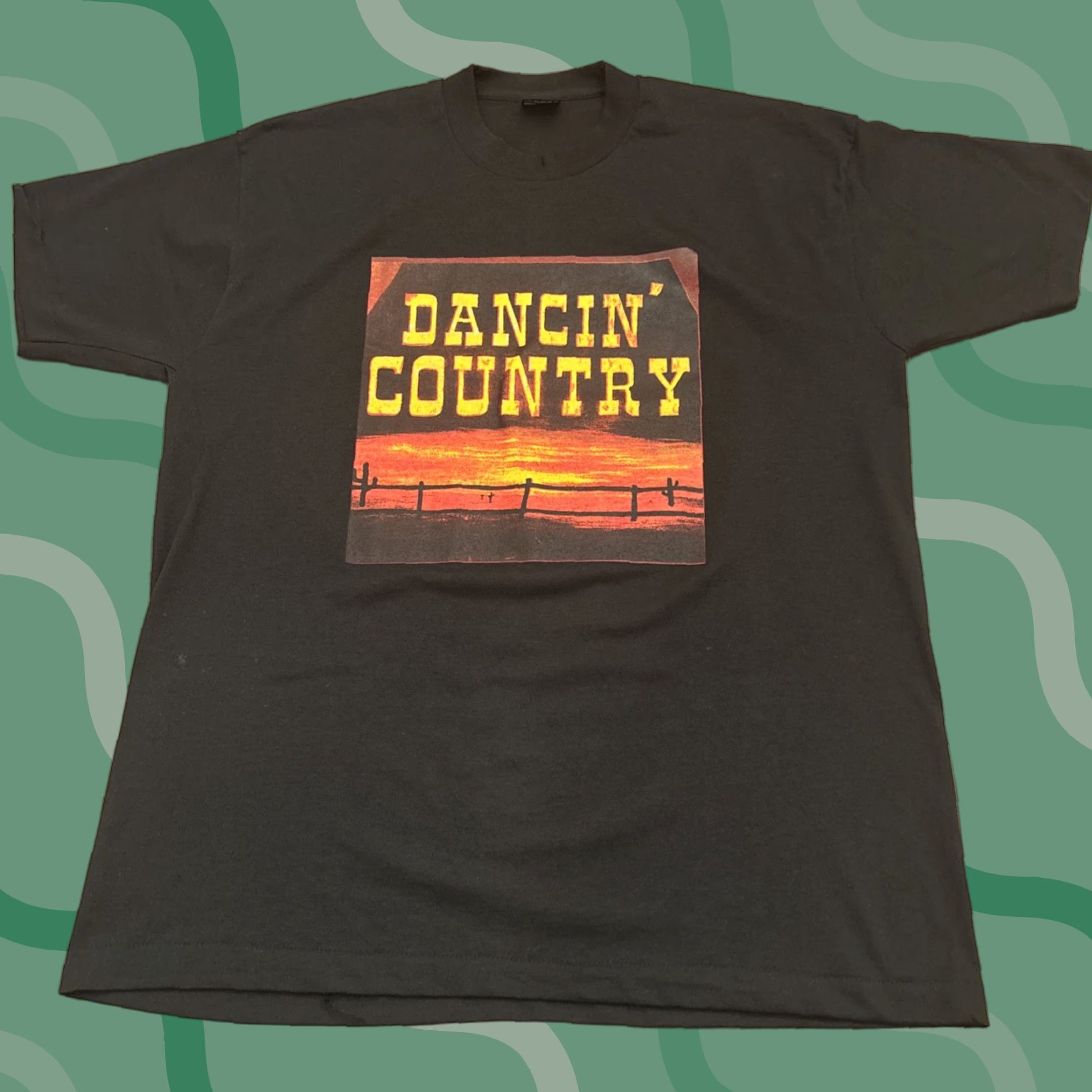 Vintage VINTAGE Western Music Shirt 80s Single Stitch Black Men's XL Size US XL / EU 56 / 4 - 1 Thumbnail