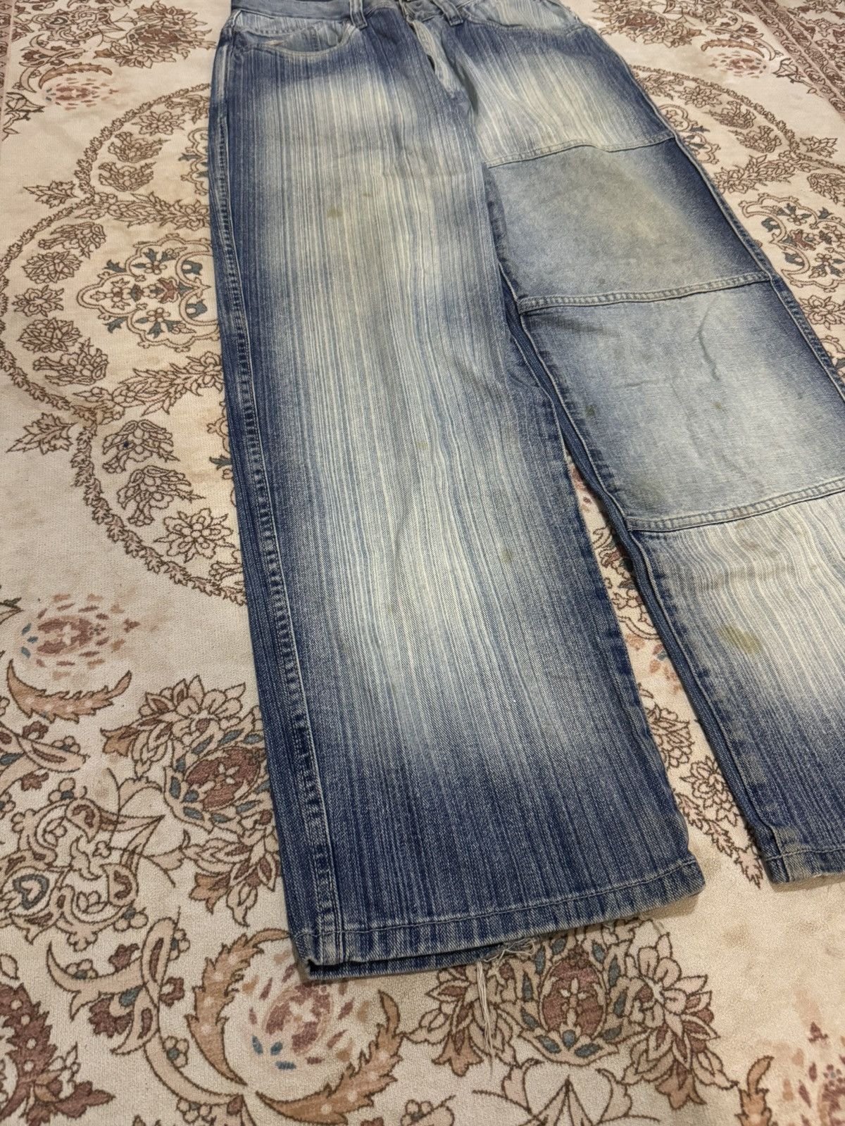 Japanese Brand × Le Grande Bleu (L.G.B.) × Vintage Vintage Y2K Enyce Dirty Baggy Jeans Size US 32 / EU 48 - 2 Thumbnail