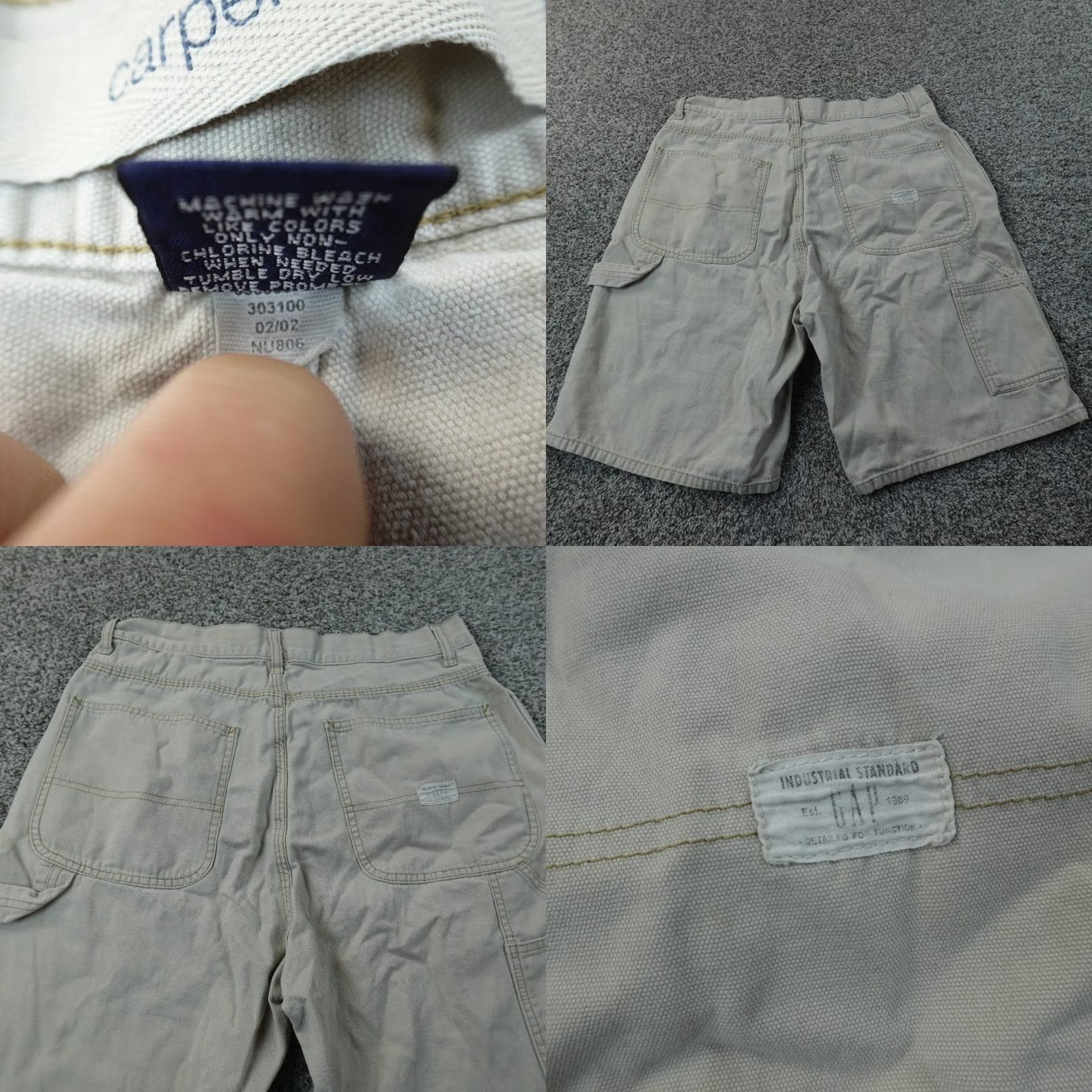 Gap VINTAGE Gap Shorts Mens 33 Beige Carpenter Utility Canvas Hammer Loop Work Cargo Y2K 90s Jeans? Size US 33 - 8 Thumbnail