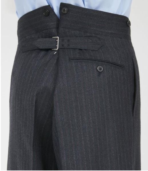 Maison Margiela o1w1db11225 Barathea Wool Trousers in Dark Grey Size US 36 / EU 52 - 2 Thumbnail