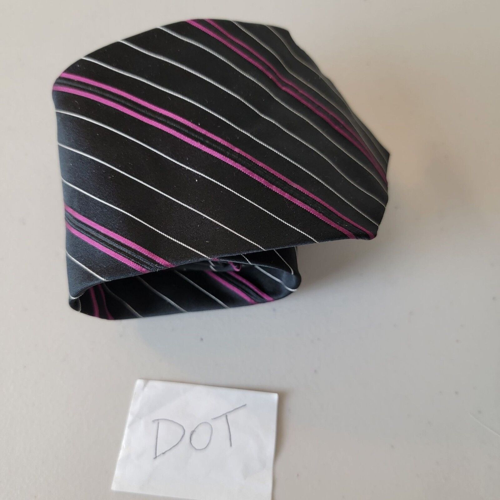 Ralph Lauren Ralph Lauren Purple Label 100% Silk Repp Neck Tie Mens Black Size ONE SIZE - 13 Thumbnail