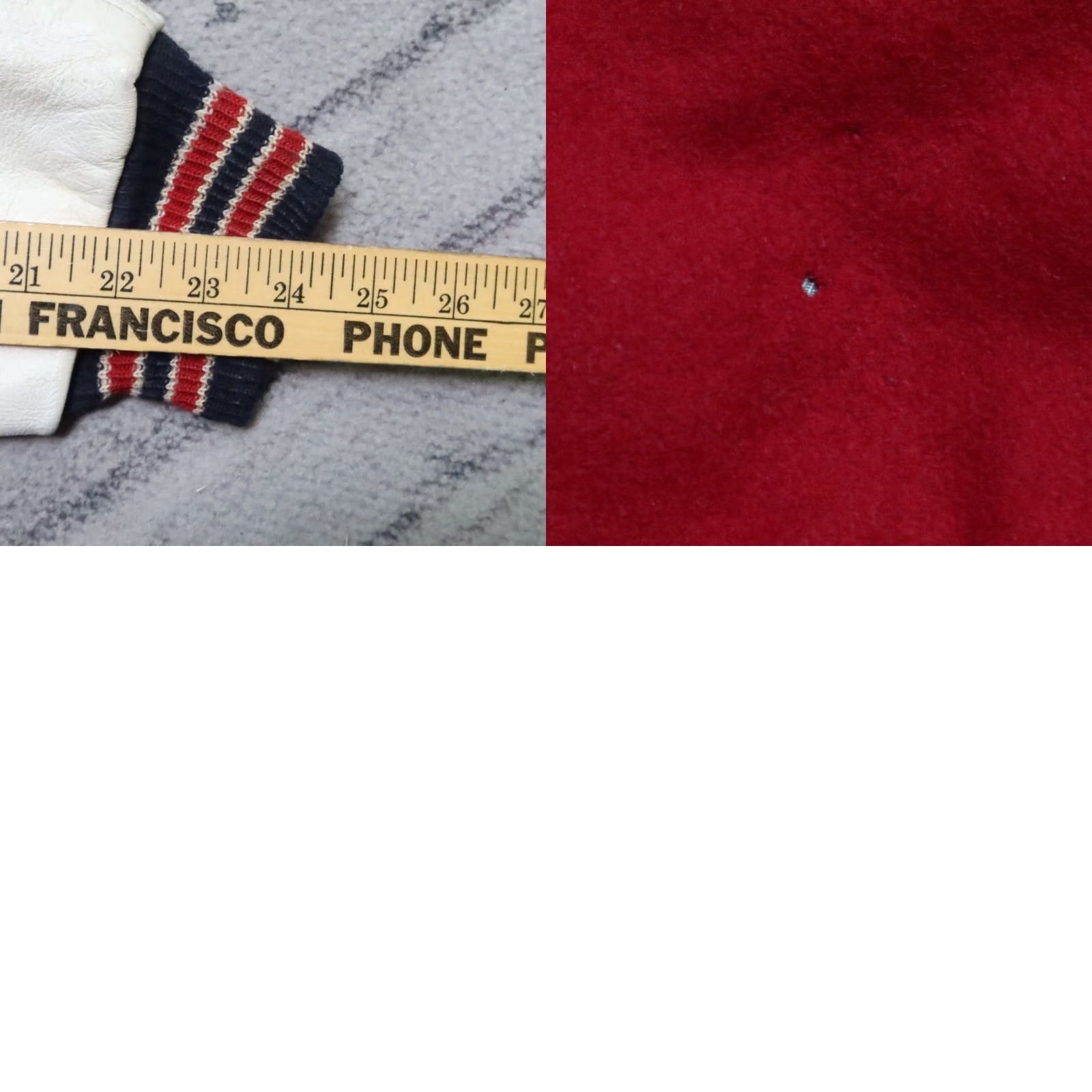 Golden Bear VINTAGE Golden Bear Leather Wool Varsity Jacket Mens L Red Size US L / EU 52-54 / 3 - 9 Thumbnail