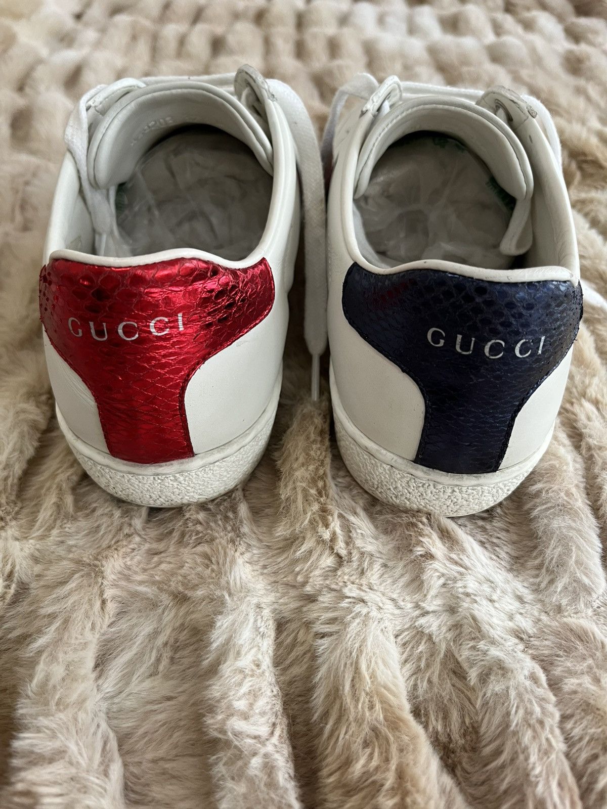 Gucci Gucci Ace Crystal Snake Sneakers Size US 7.5 / IT 37.5 - 3 Thumbnail
