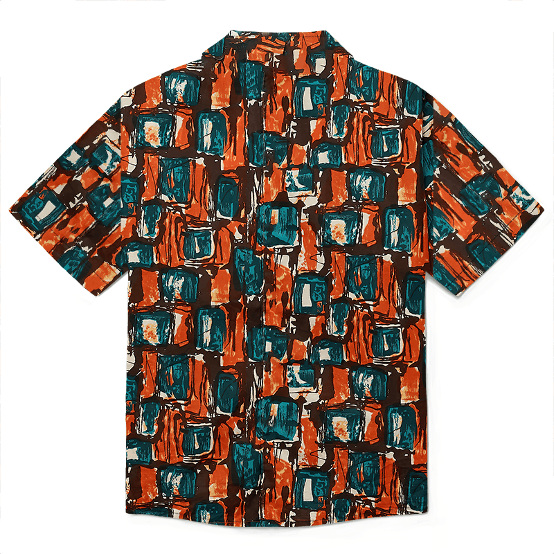 The Unbranded Brand Square-Print Shirt | Geometric Graphic Statementwear Size US L / EU 52-54 / 3 - 6 Thumbnail