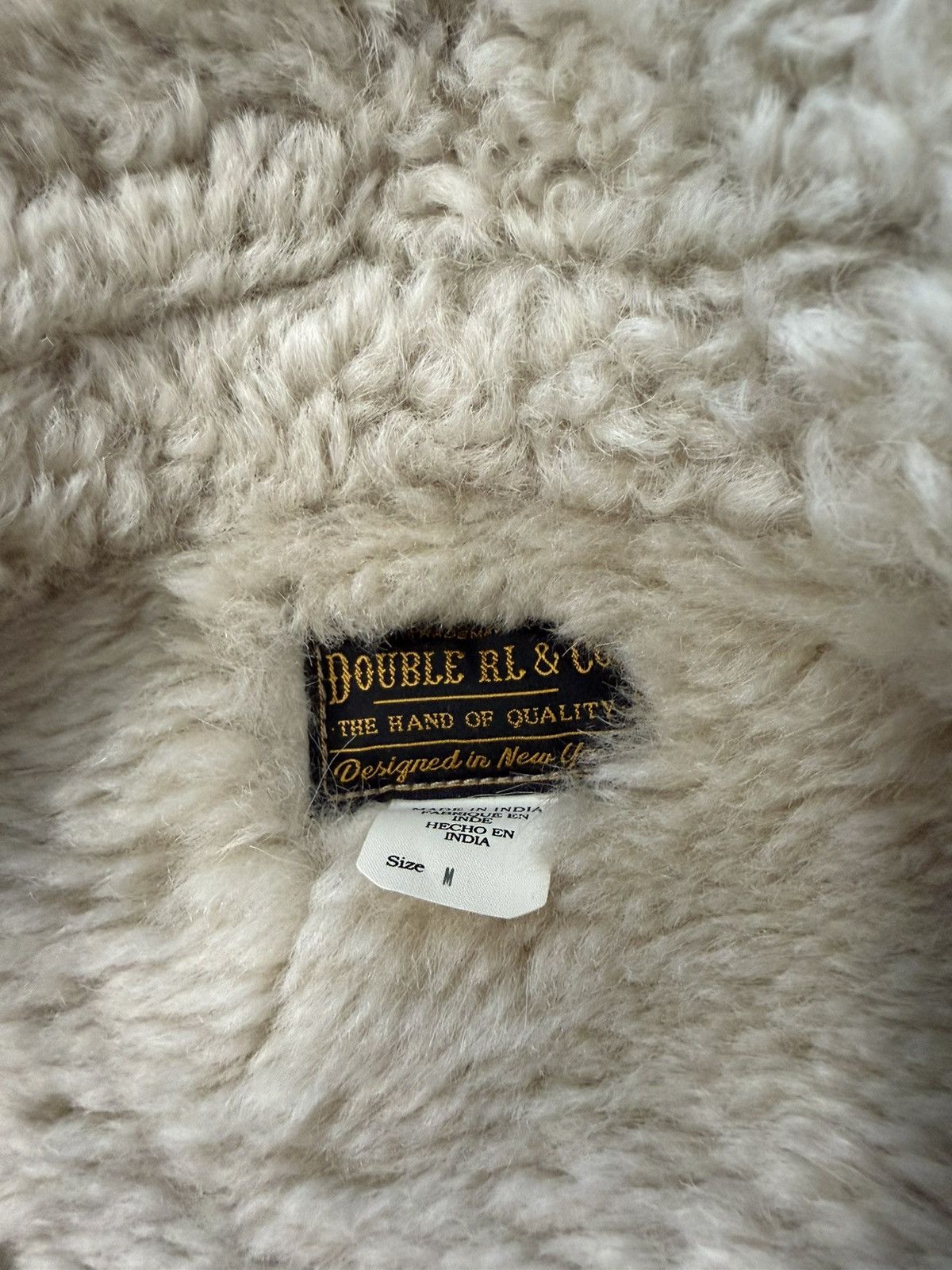RRL Ralph Lauren Shearling Coat Cream Size US M / EU 48-50 / 2 - 14 Thumbnail