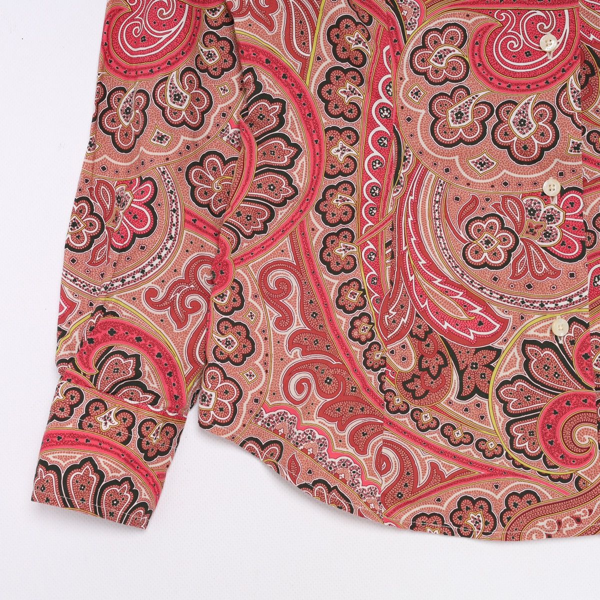 Etro Etro Milano Printed Floral Pattern Shirt Button Red Pink Size S / US 4 / IT 40 - 3 Thumbnail