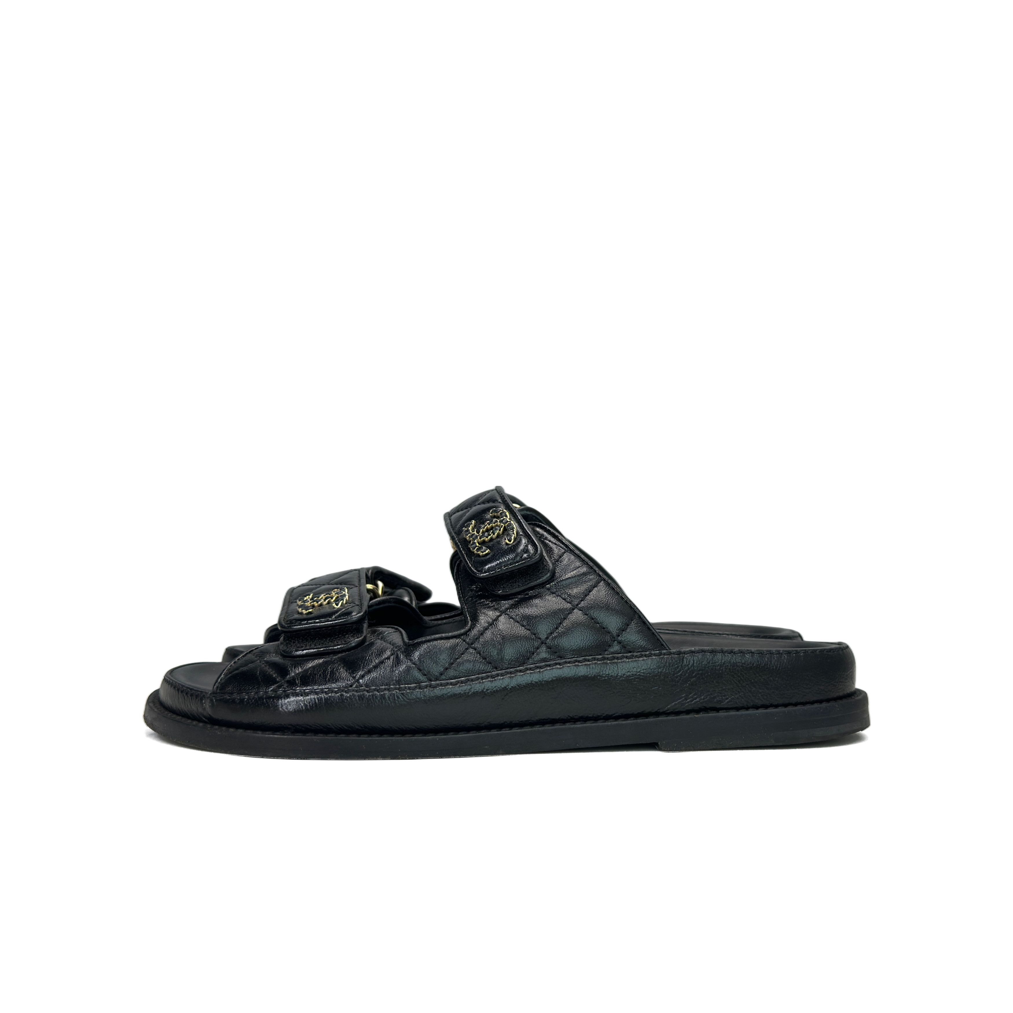 Chanel Chanel Quilted Logo Sandals Size 37 Size US 7 / IT 37 - 1 Thumbnail