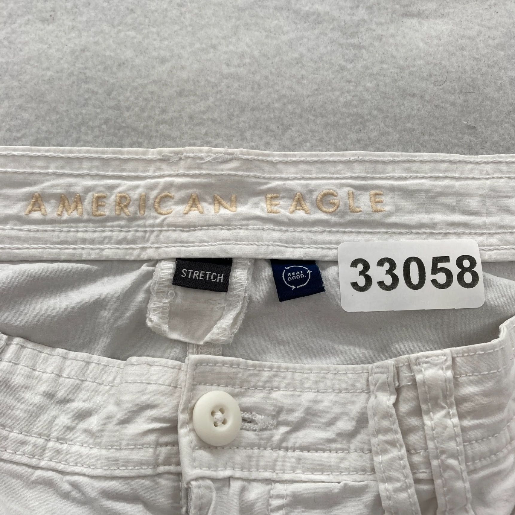 American Eagle Outfitters American Eagle Outfitters Pants Women's 14 White Low Rise Baggy Flare Ankle Zip Boho Chino Size 14 White Stretch Size 25" / US 0 / IT 36 - 6 Thumbnail