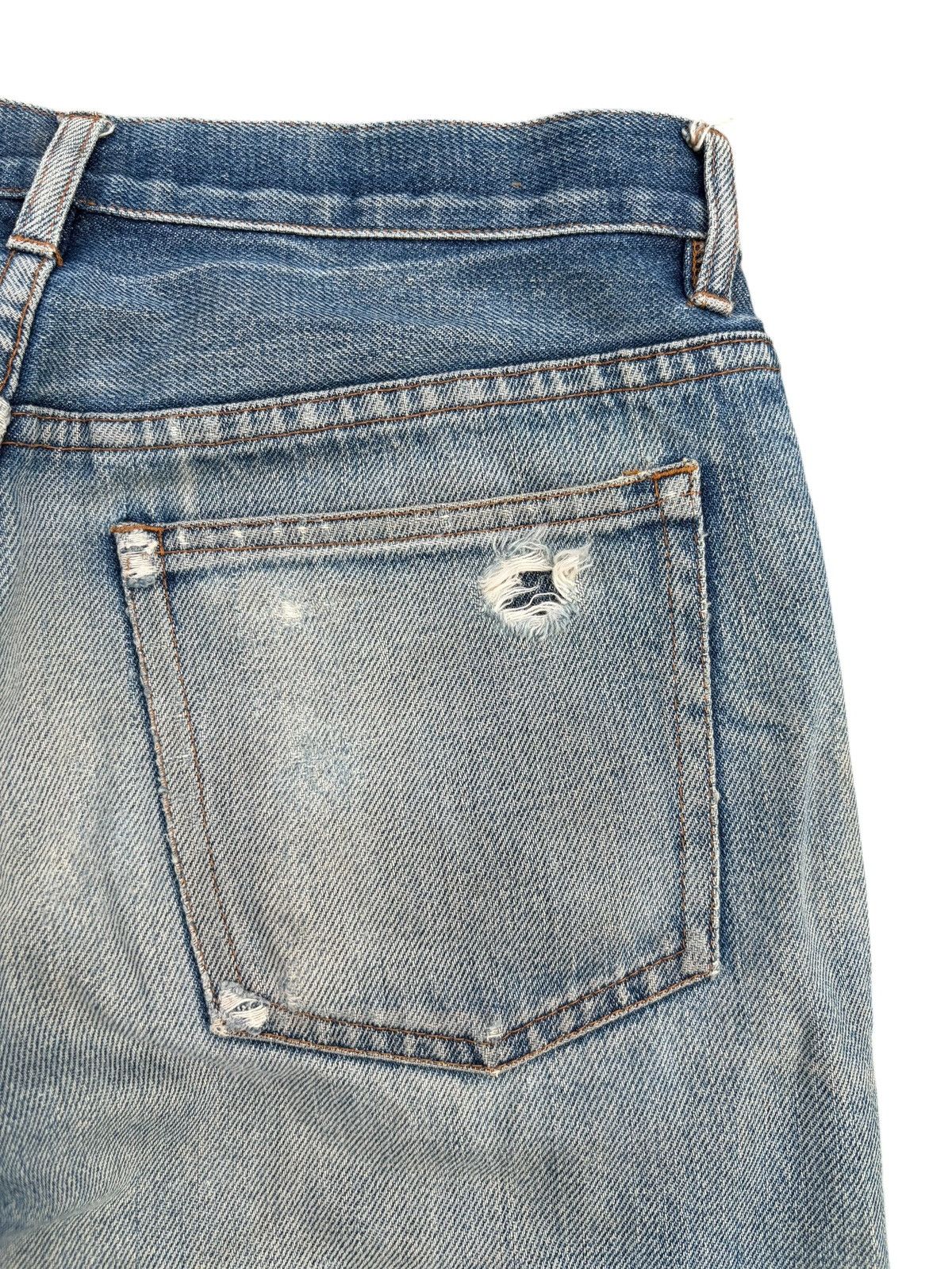 A.P.C. VINTAGE APC SELVEDGE SHORT SUNFADED RUSTY DISTRESSED DENIM Size US 29 - 9 Thumbnail