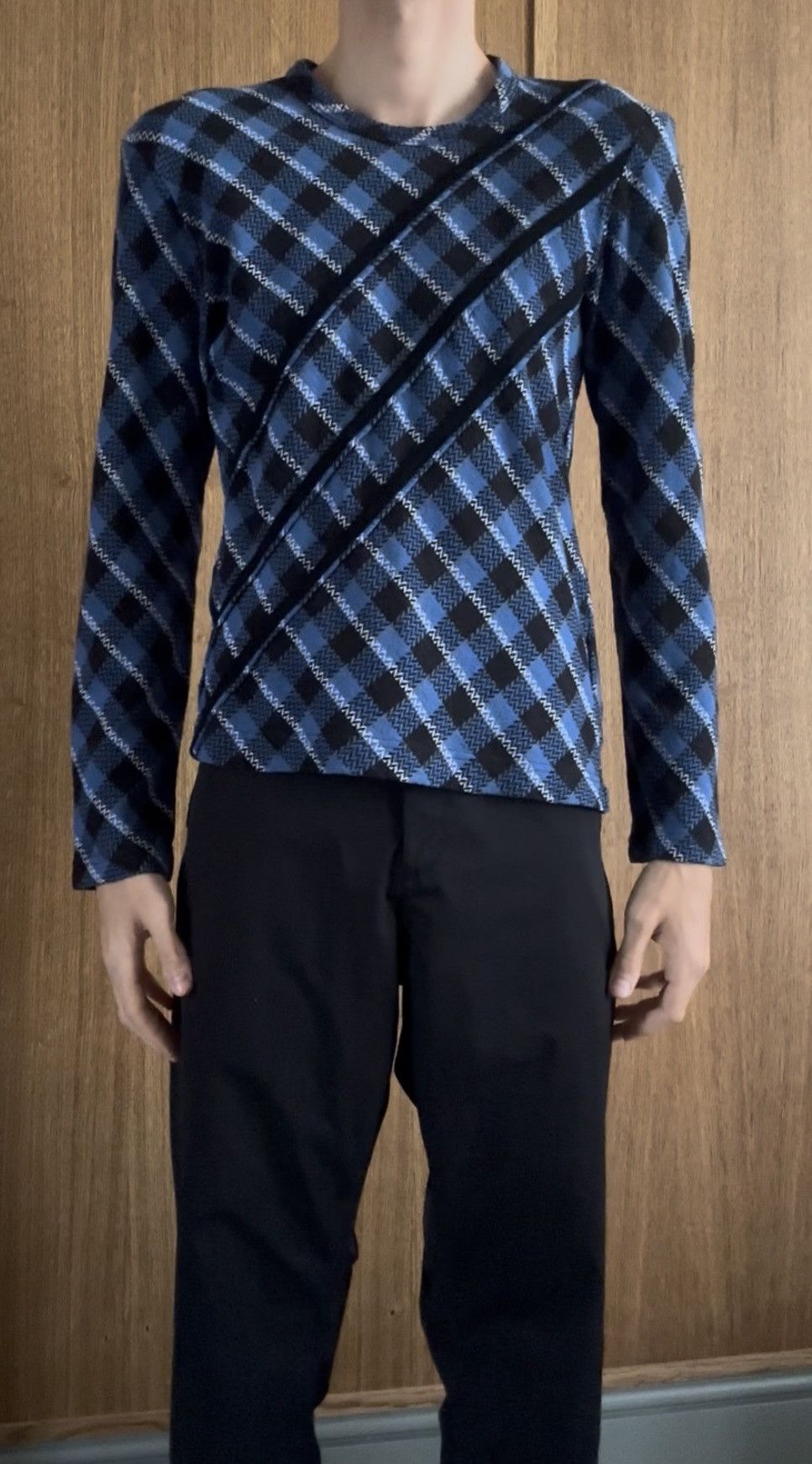 Comme des Garcons COMME DES GARCON HOMME PLUS EVERGREEN CHECK KNIT Size US M / EU 48-50 / 2 - 1 Thumbnail