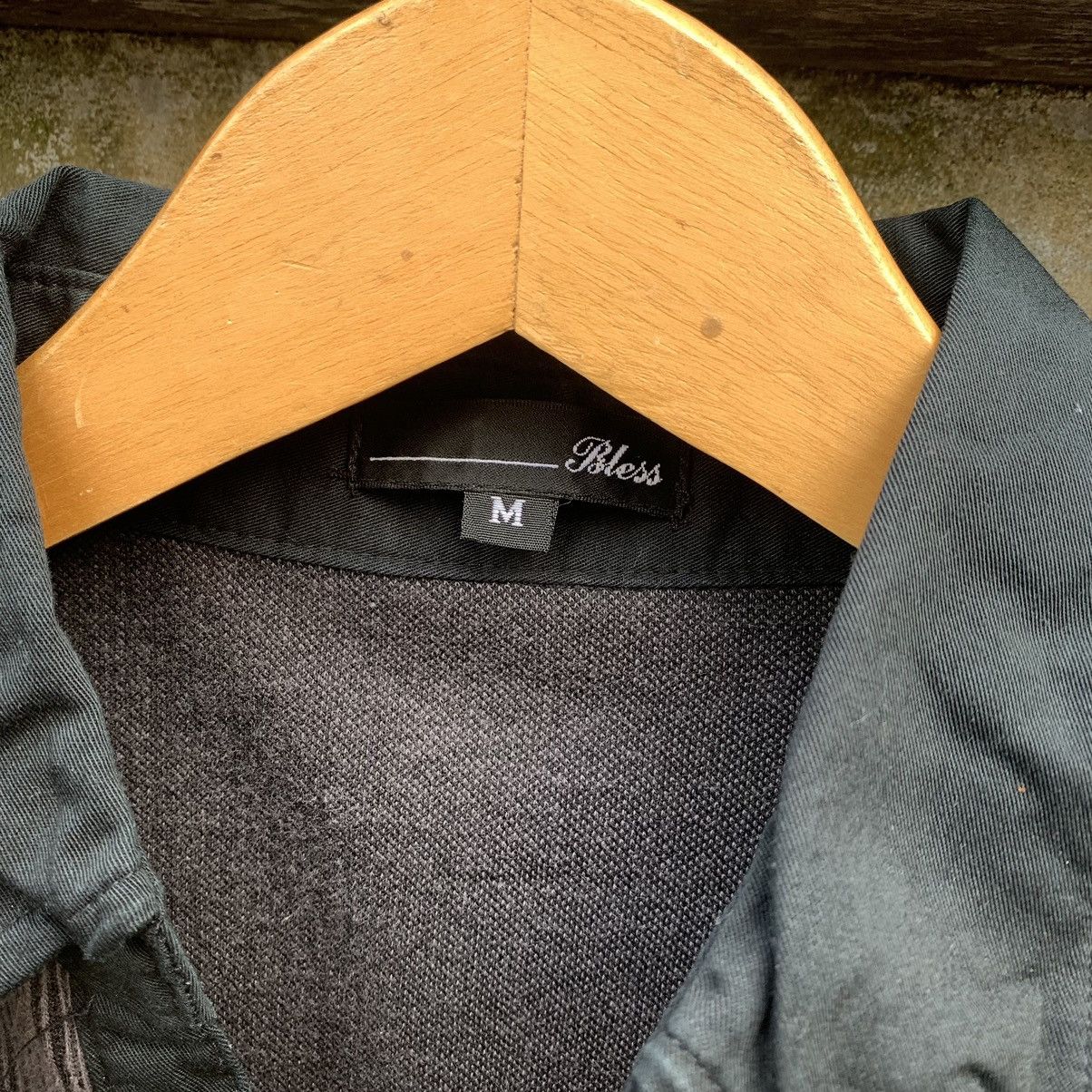 Japanese Brand JAPANESE CRAZY GOTHIC RIBBED COLLARED HENLEY BLESS SHIRT Size US M / EU 48-50 / 2 - 6 Thumbnail